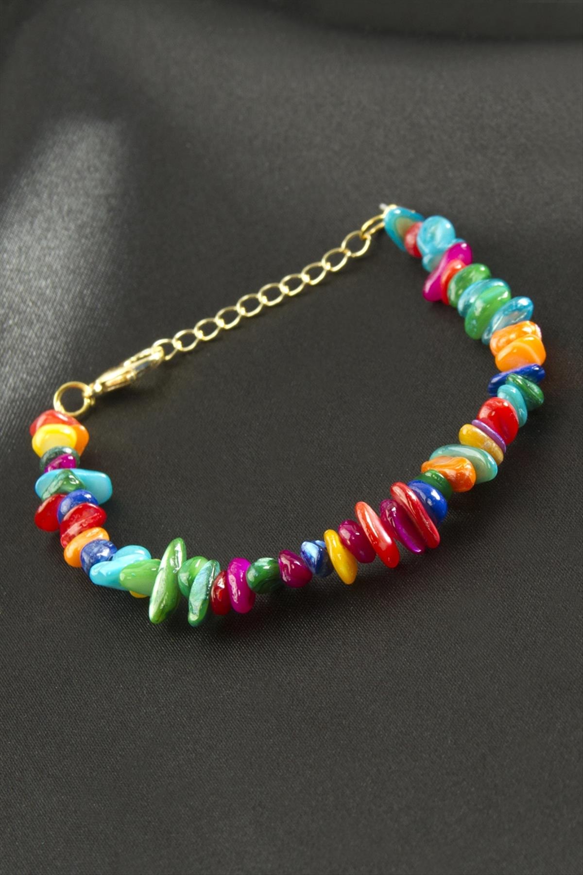 Karışık Kırık Doğaltaş Bileklik