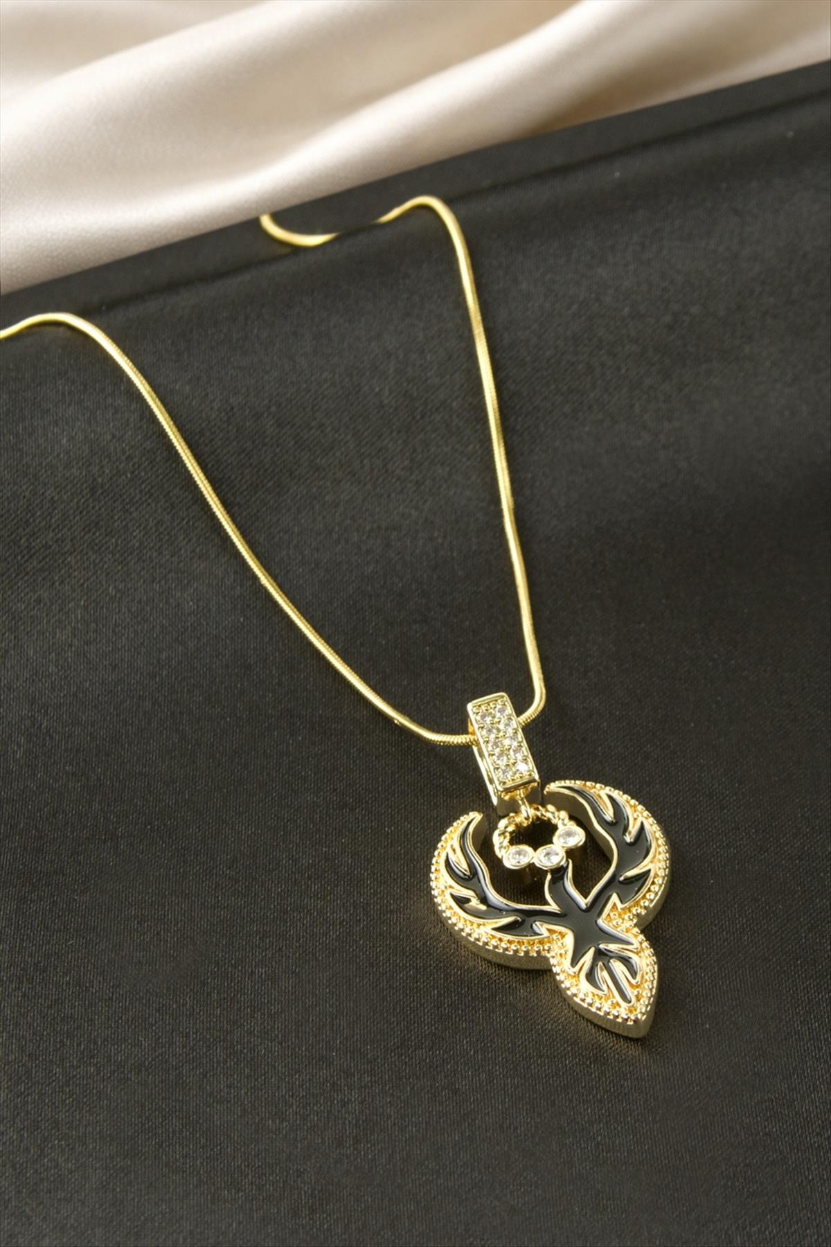 Kartal Mineli Çelik Kolye