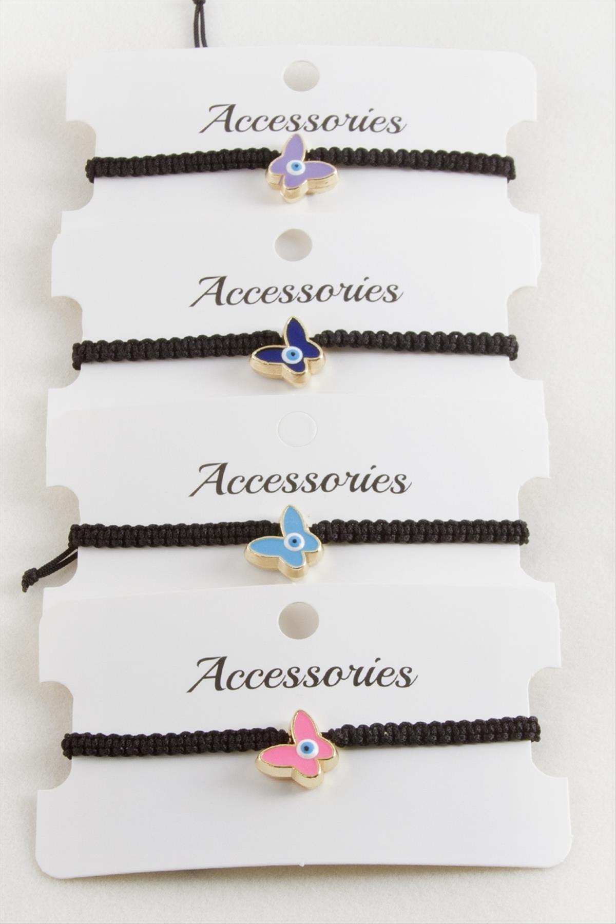 Kelebek Makrome Örgülü Bileklik