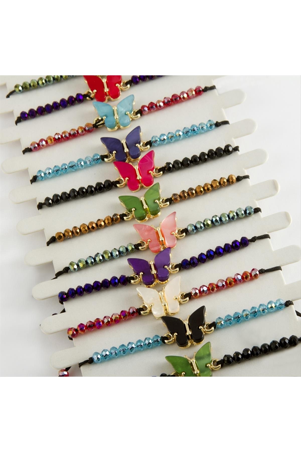 Kelebek Sedef Kristal Bileklik