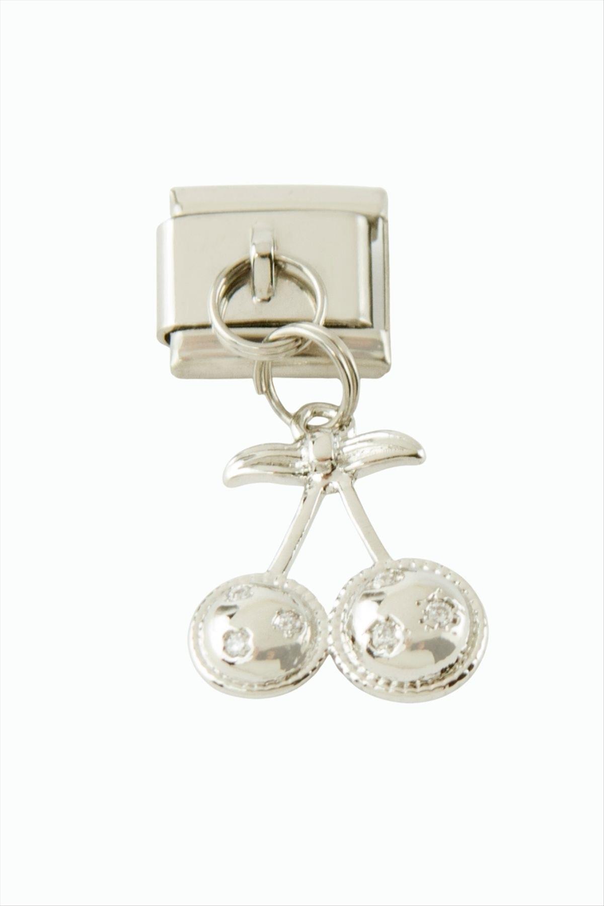 Kiraz Sallatılı Çelik Charm