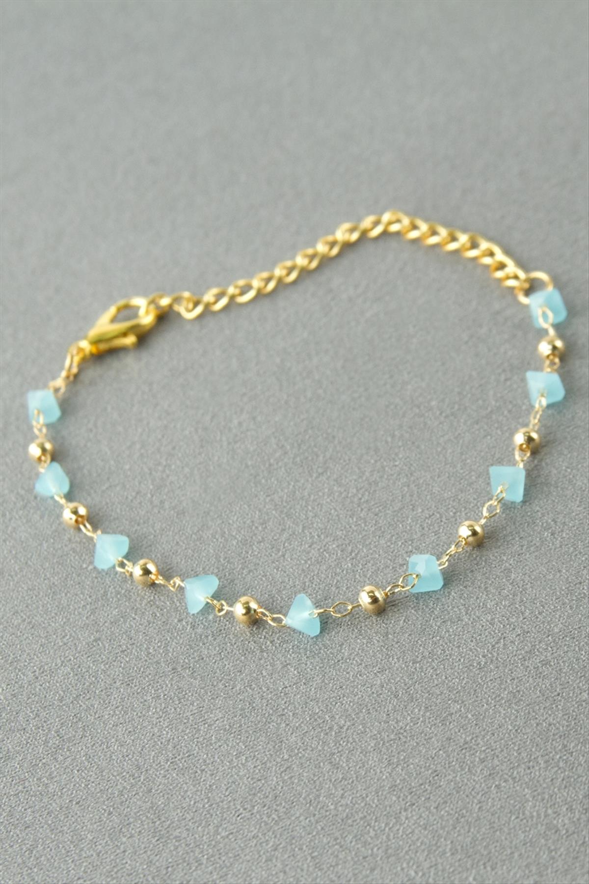 Kırık Kristal Taşlı Bileklik