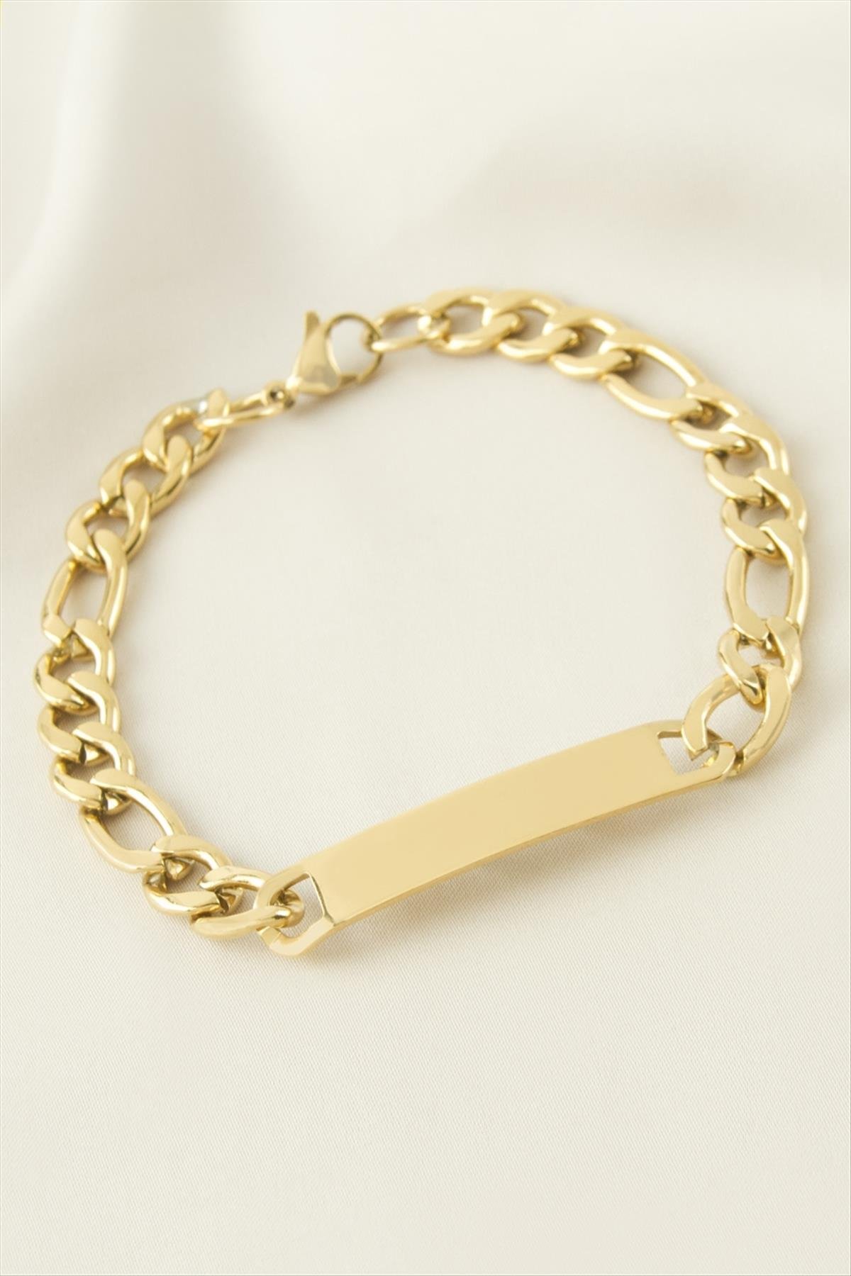 Künye Çelik Bileklik (İsim Yazılabilir) 4 cm