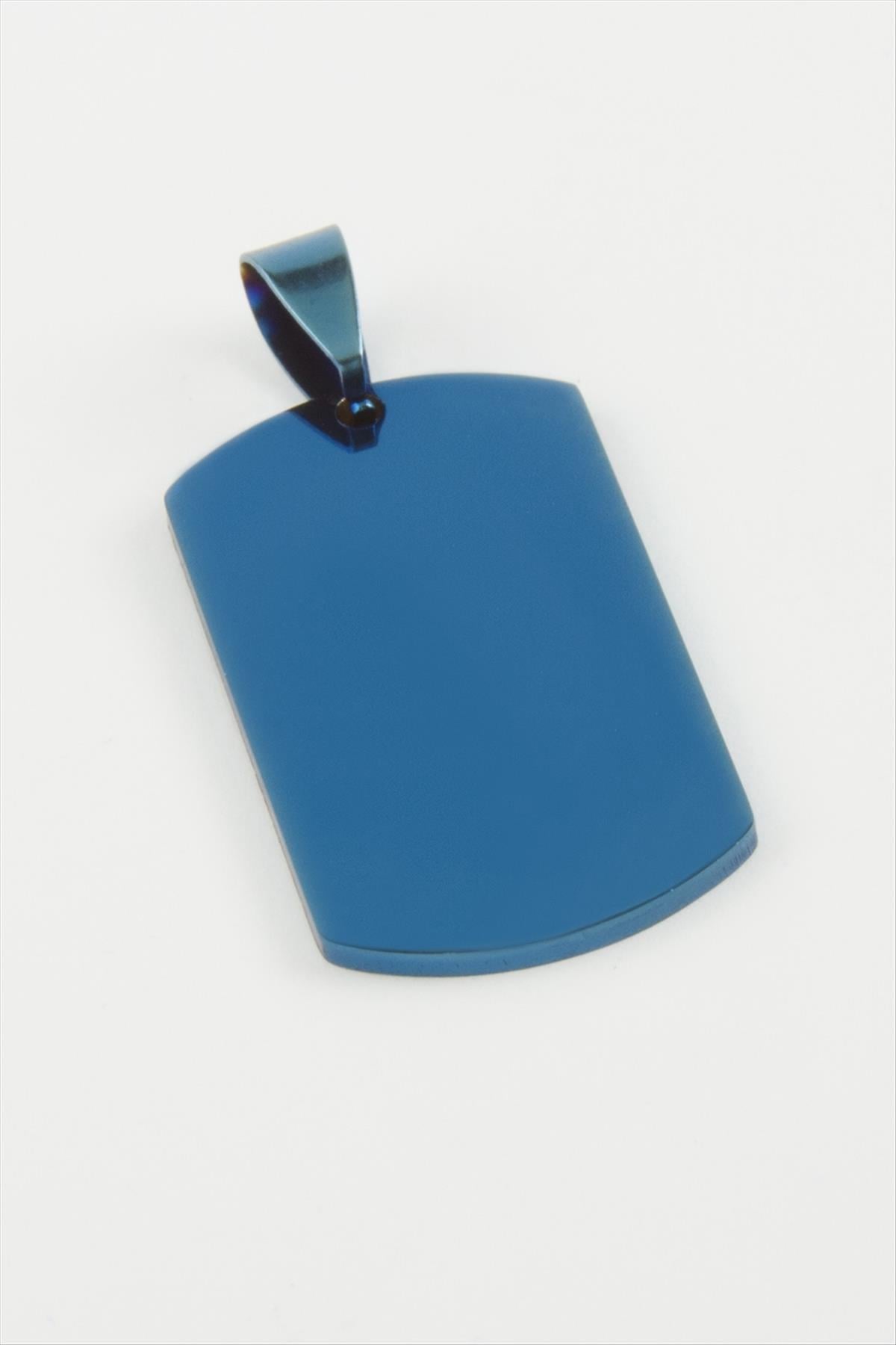 Künye İsim Yazılabilir Çelik Kolye Ucu