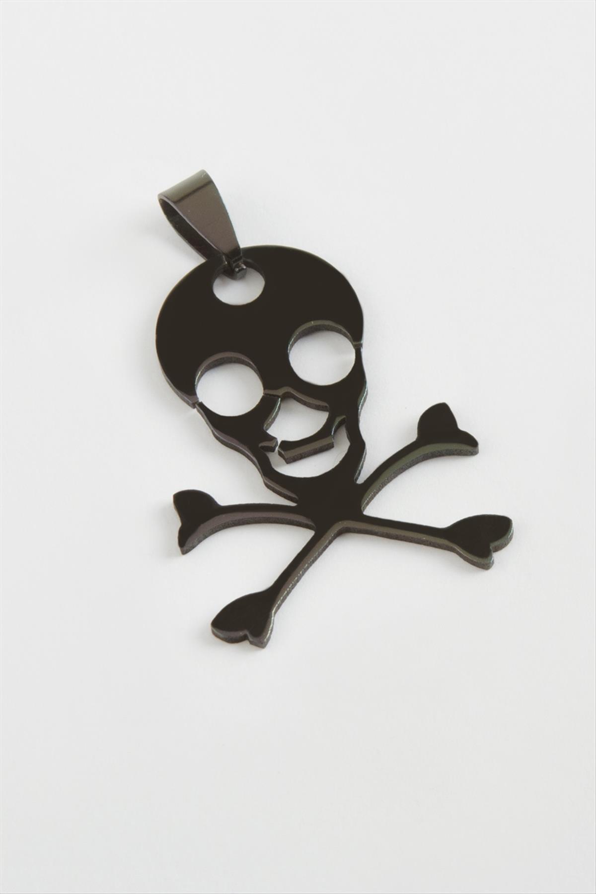 Kuru Kafa Çelik Kolye Ucu 3 cm