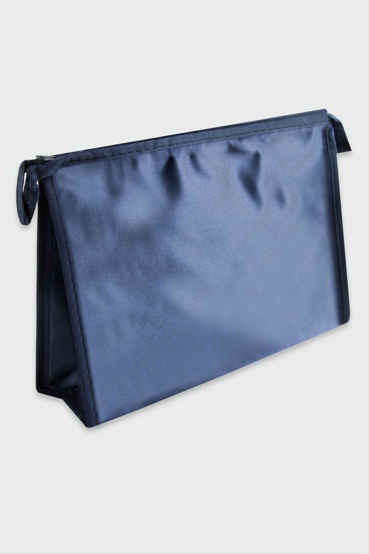 Lacivert Renkli Makyaj Çantası