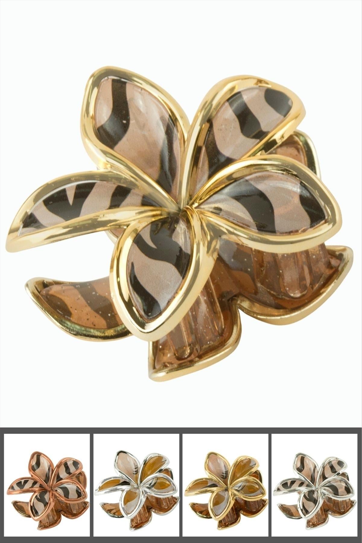 Leopar Desenli Lotus Mandal Toka 8 cm