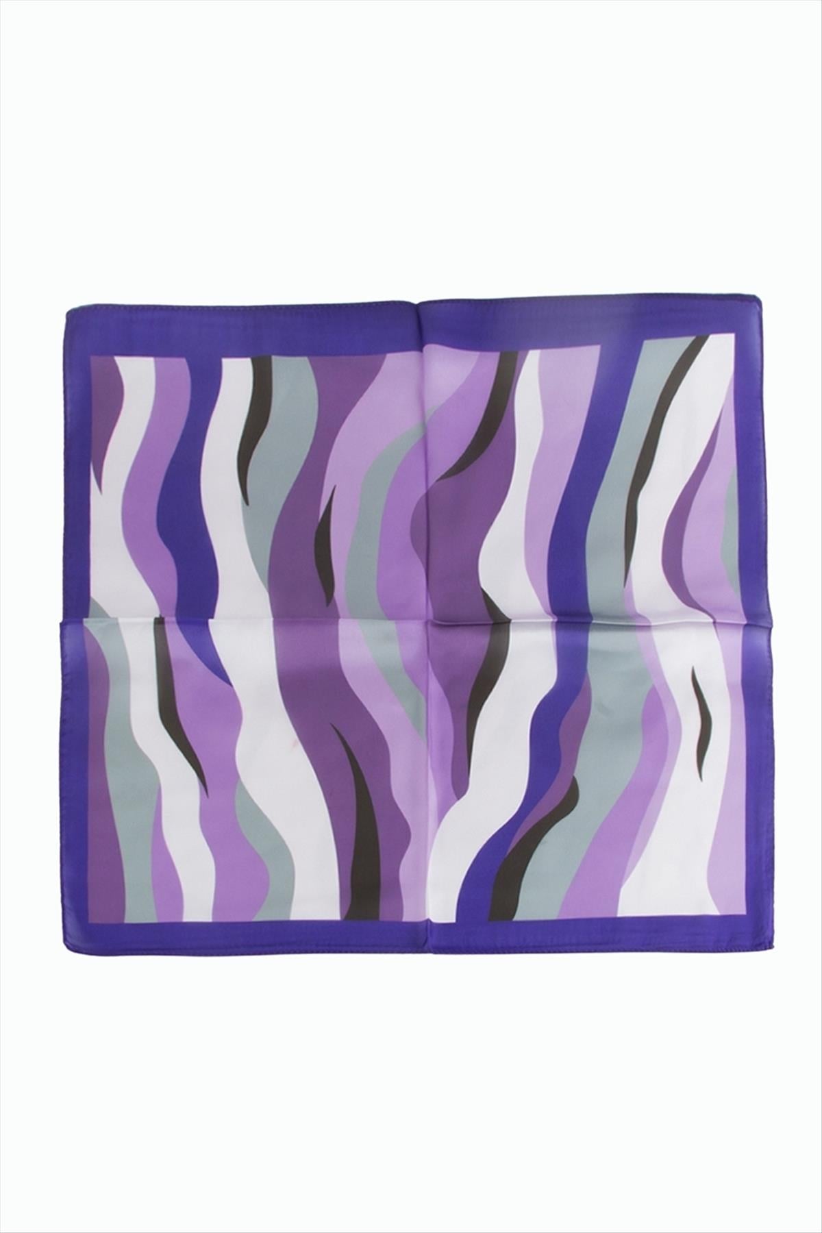 Mor Renkli Zr Şifon Fular 50*50 cm