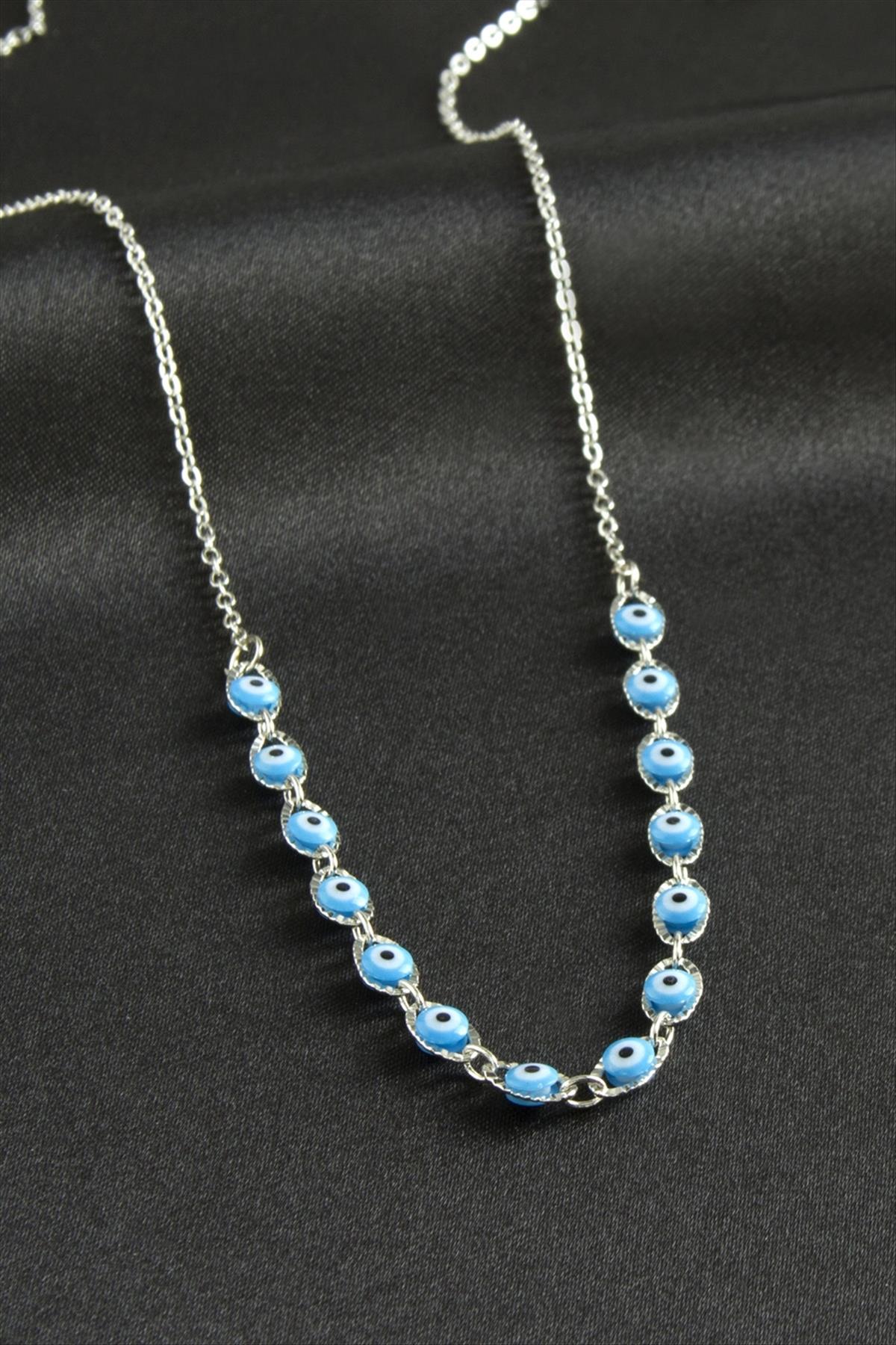 Nazarlı Mineli Kolye