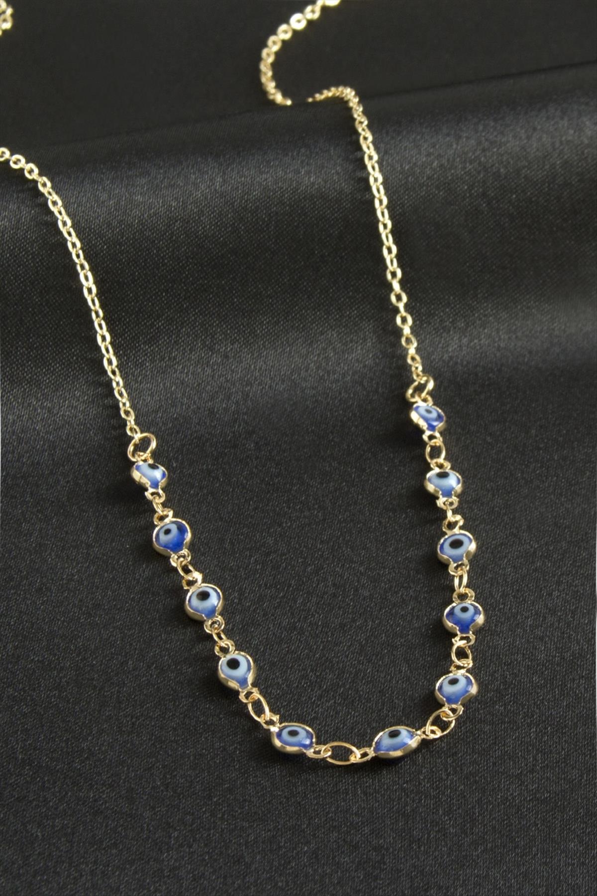 Nazarlı Mineli Kolye