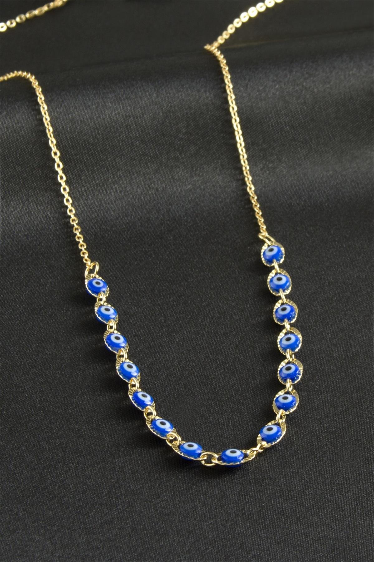 Nazarlı Mineli Kolye