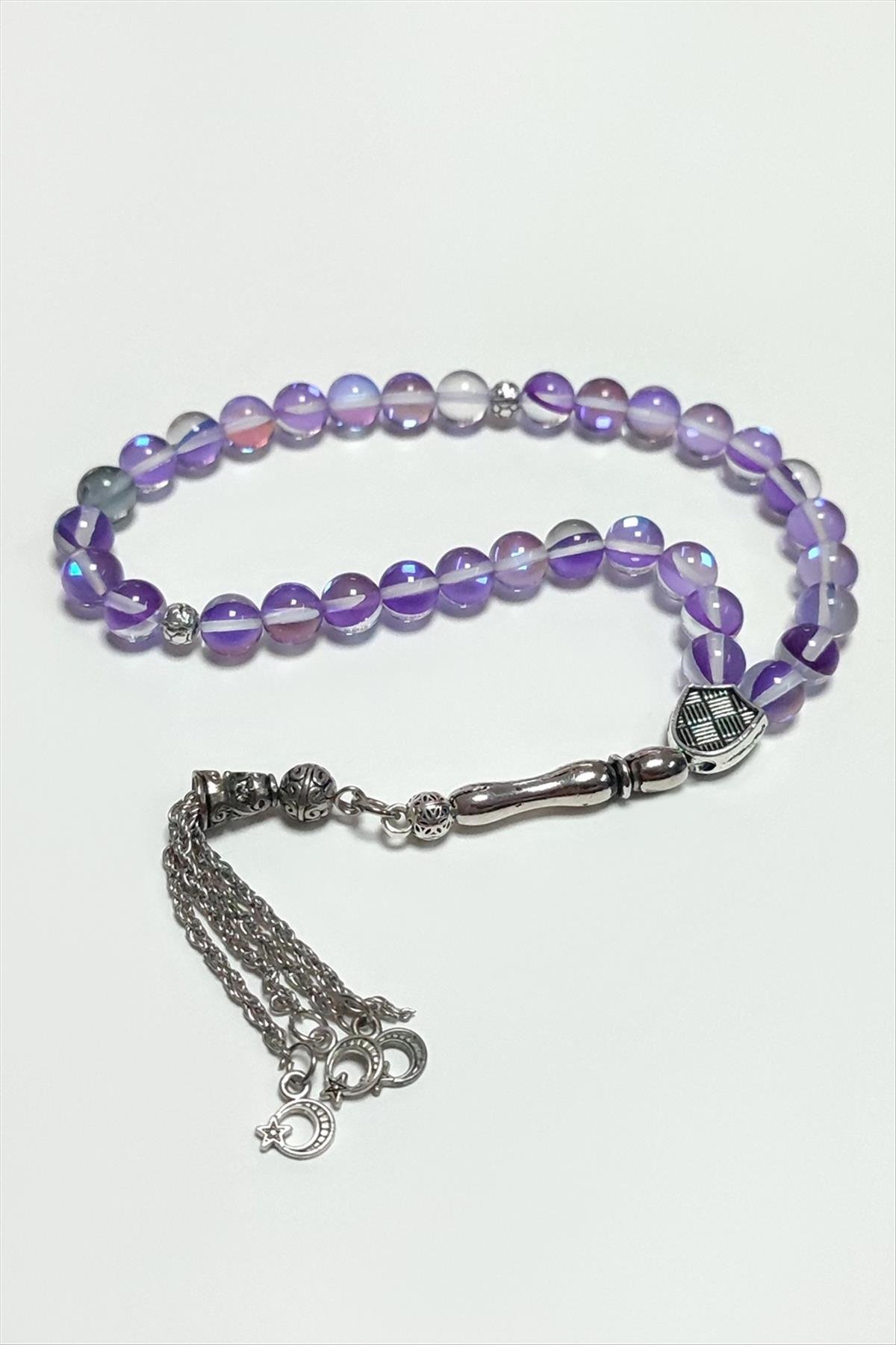 Neon Kuvars Doğaltaş Tesbih 8 mm