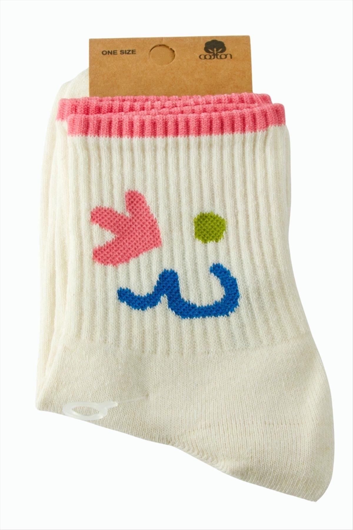 Ok Figürlü Kolej Çorap 8*28