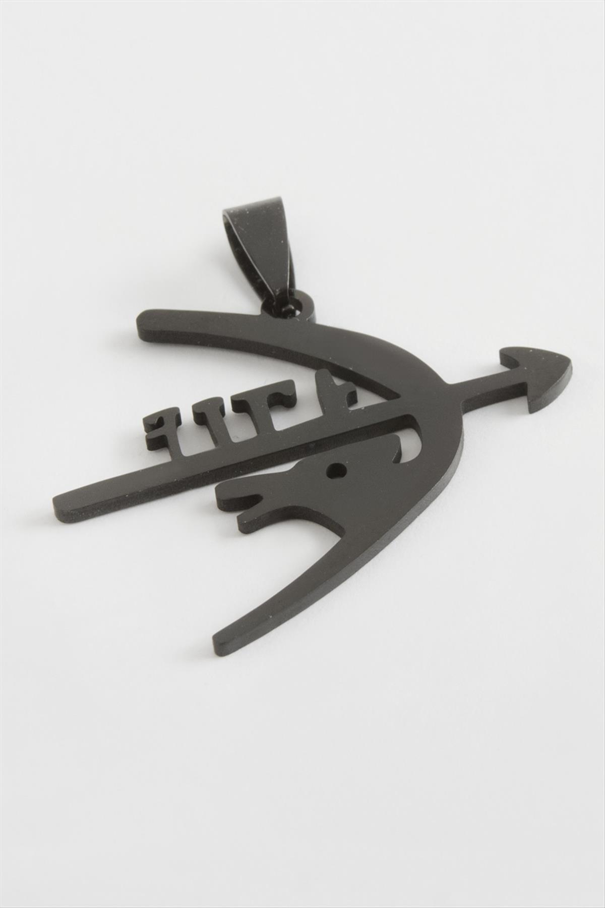 Ok Yay Çelik Kolye Ucu 4 cm