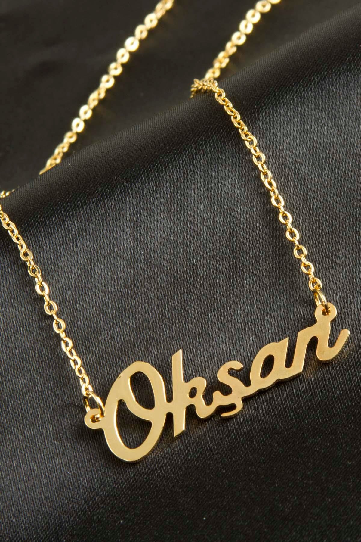 Okşan İsimli Kolye (Kişiye Özel)