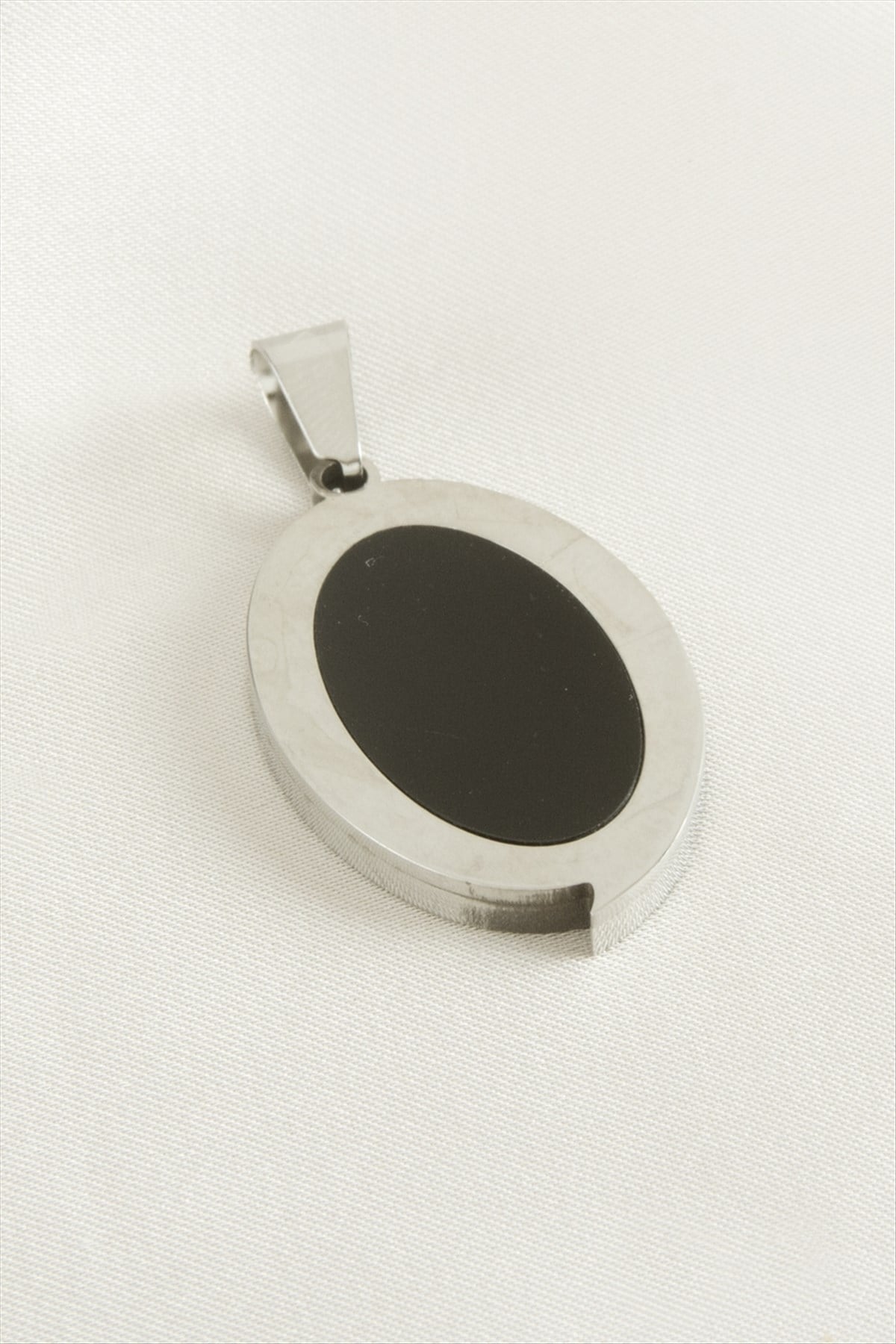 Oval  Çelik Kolye Ucu 3 cm