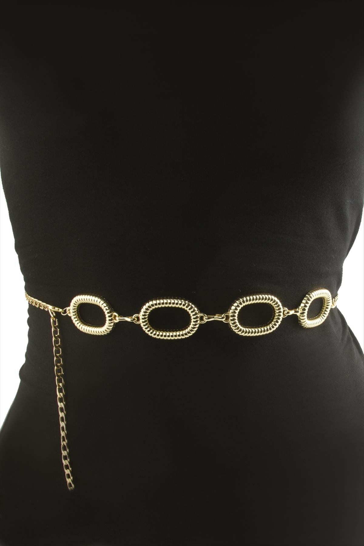 Oval Metal Zincir Kemer