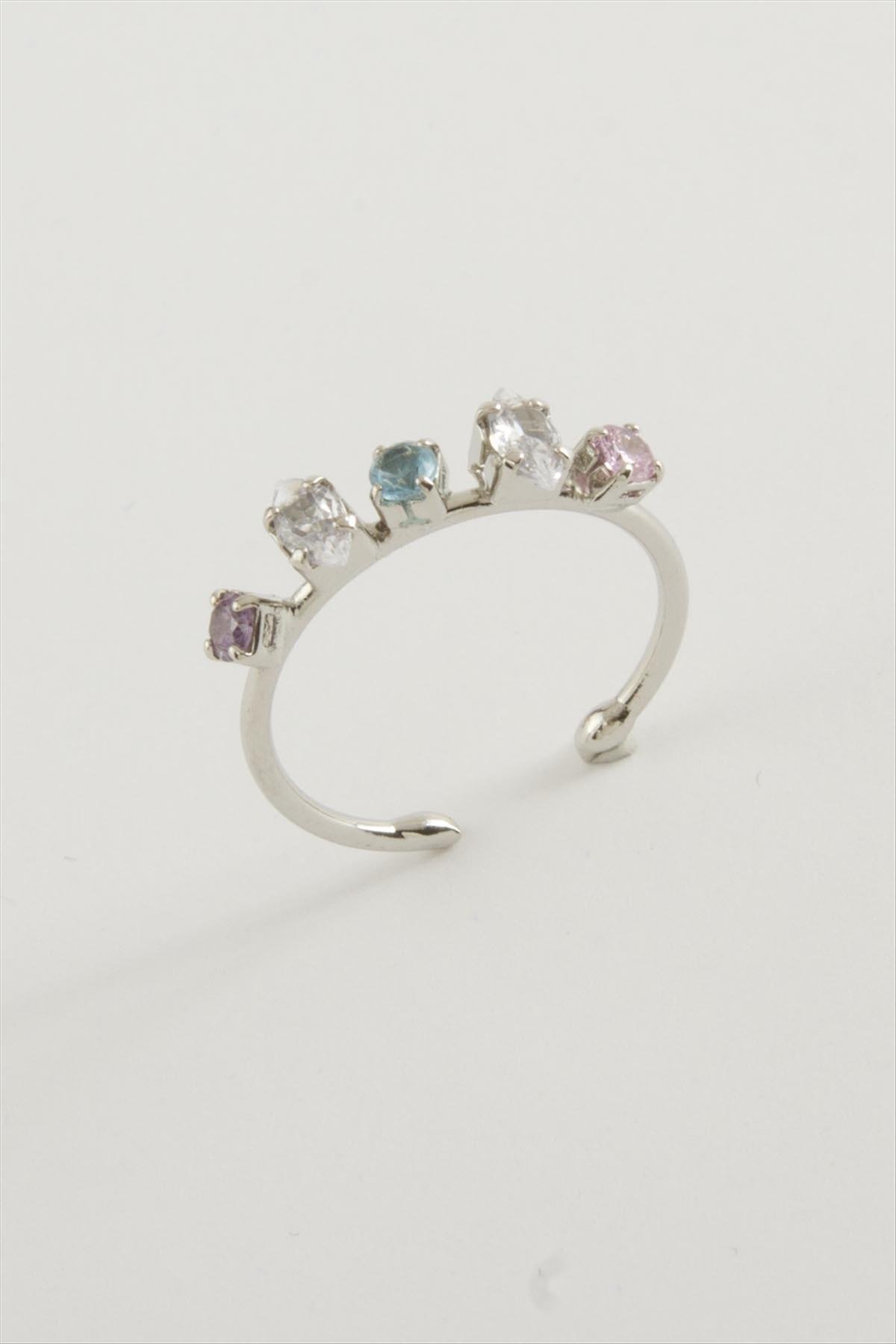 Oval Renkli Taşlı Yüzük