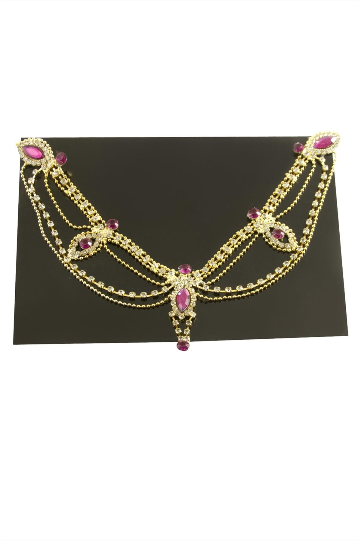 Oval Şerit Taşlı Alınlık