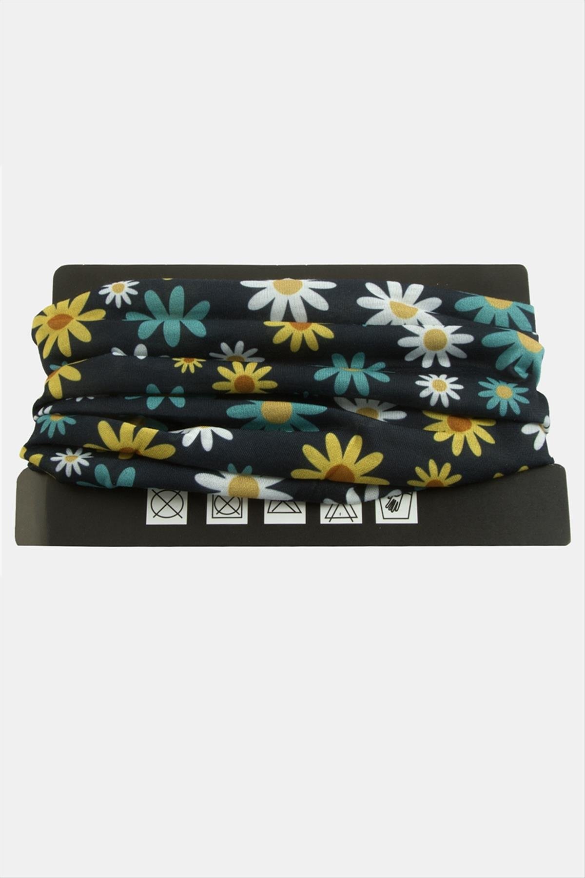 Papatya Desenli Baff Boyunluk