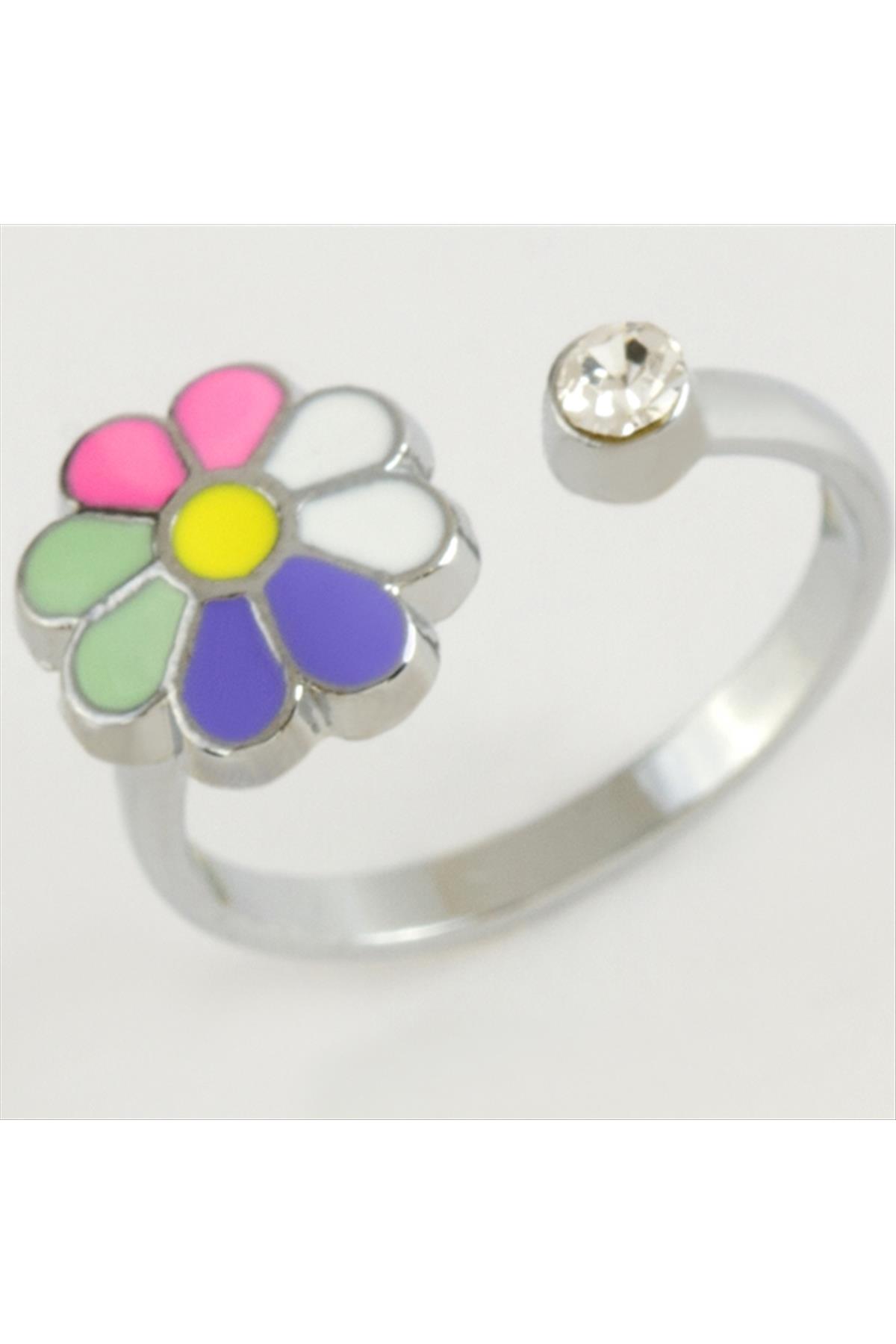 Papatya Mineli Taşlı Eklem Yüzük 1 Adet