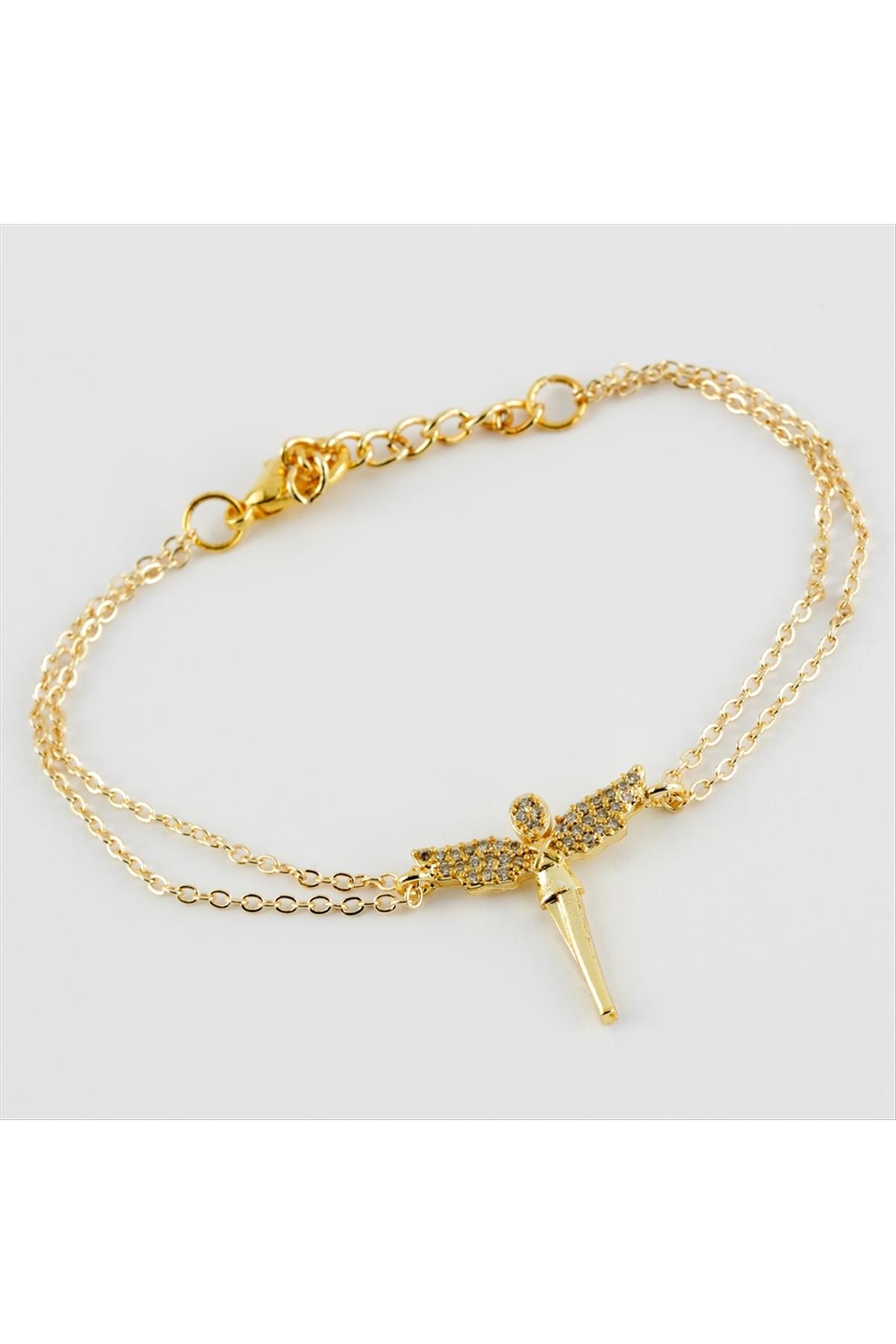 Peri Figürlü Zirkon Taşlı Bileklik