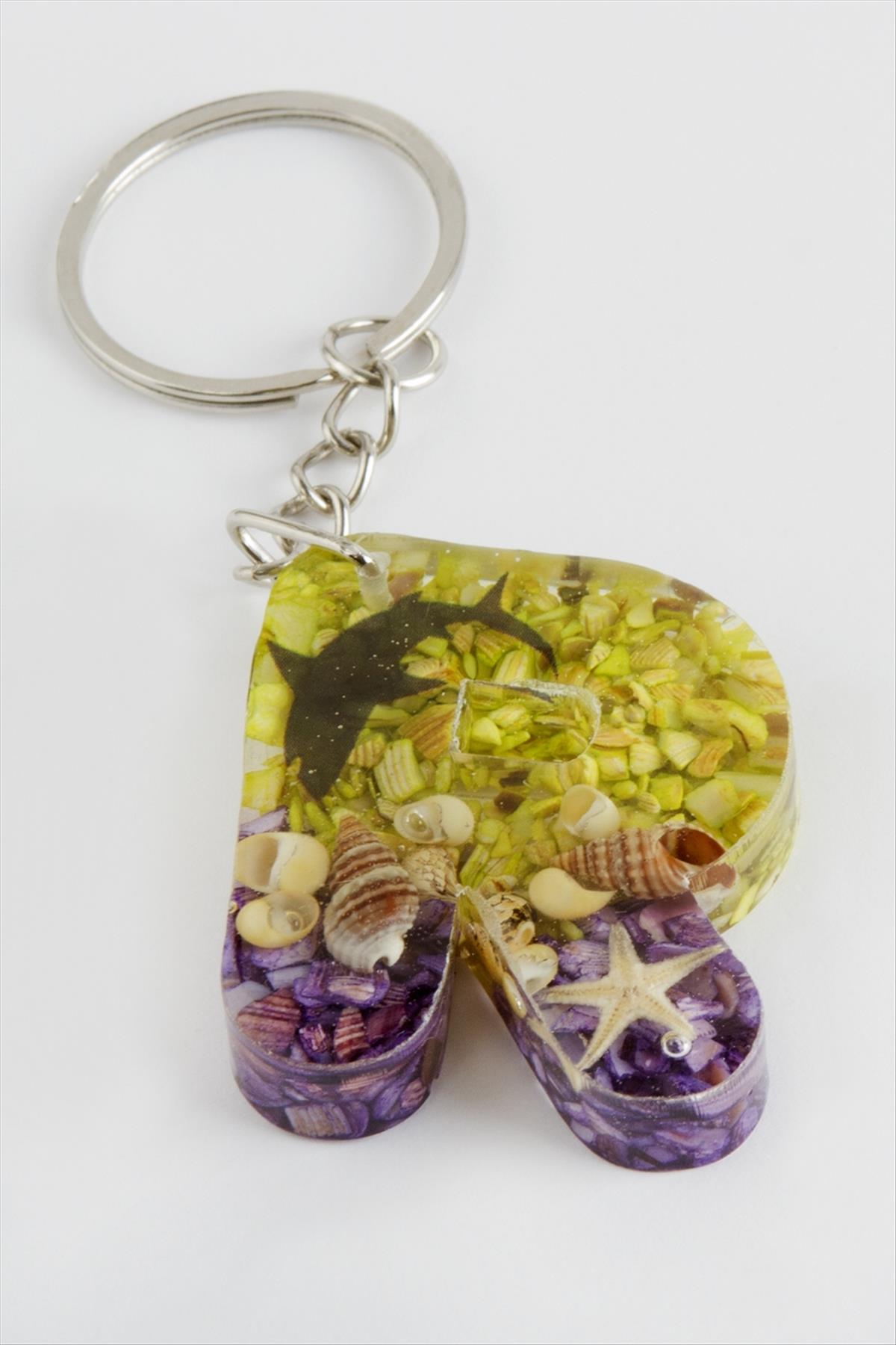 R Harfli Epoksi Anahtarlık