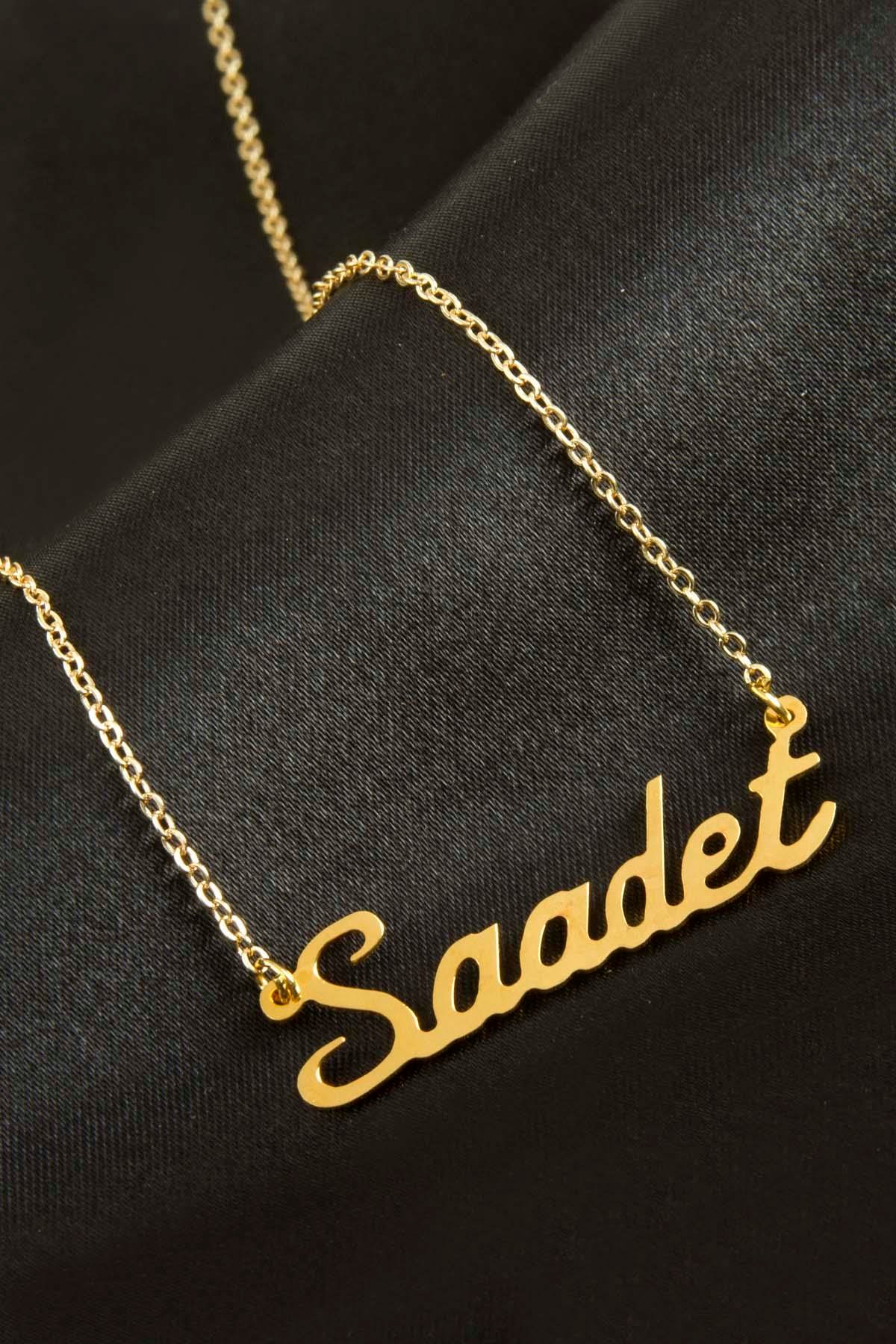 Saadet İsimli Kolye (Kişiye Özel)