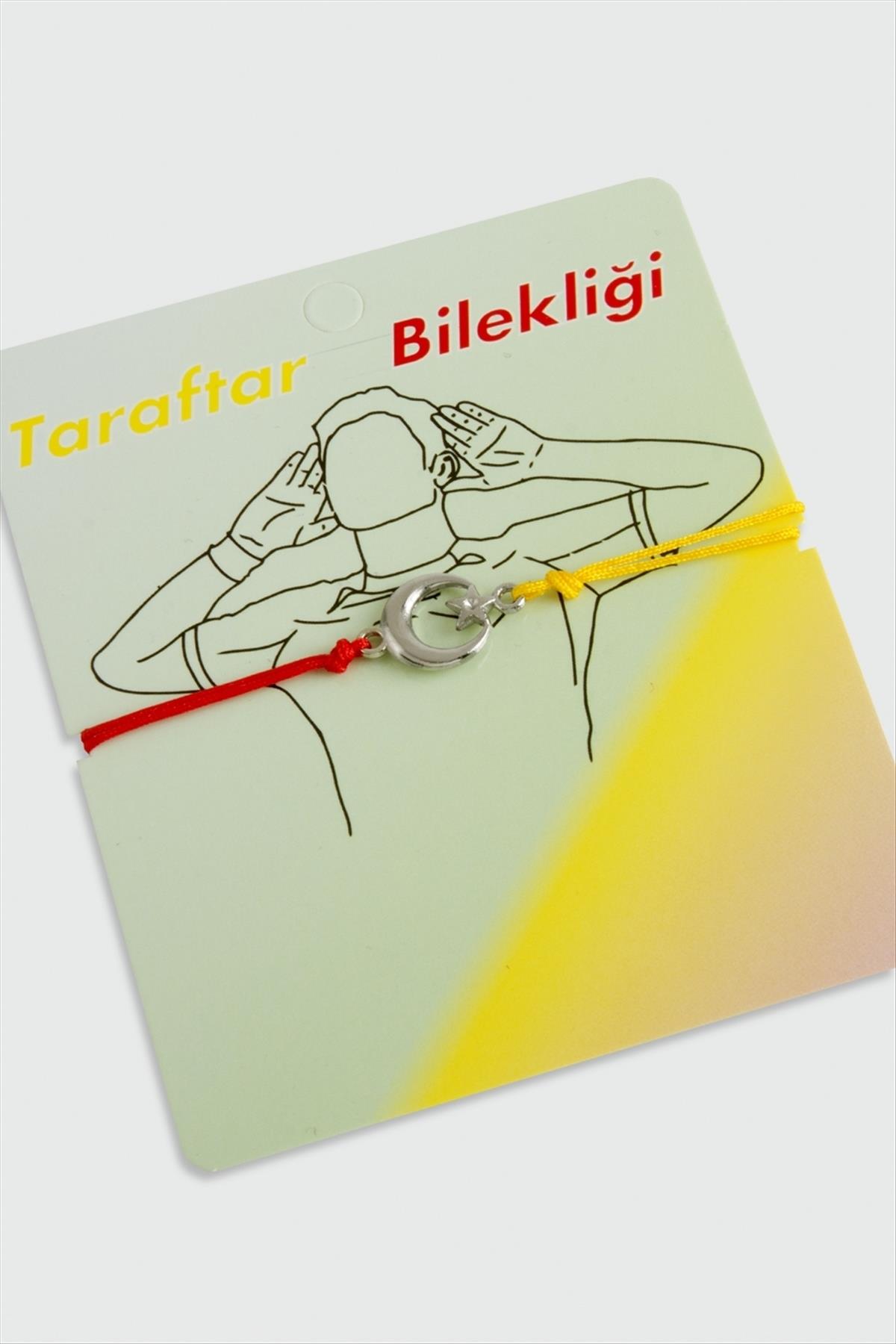 Sarı Kırmızı Ay Yıldız Taraftar İp Bileklik