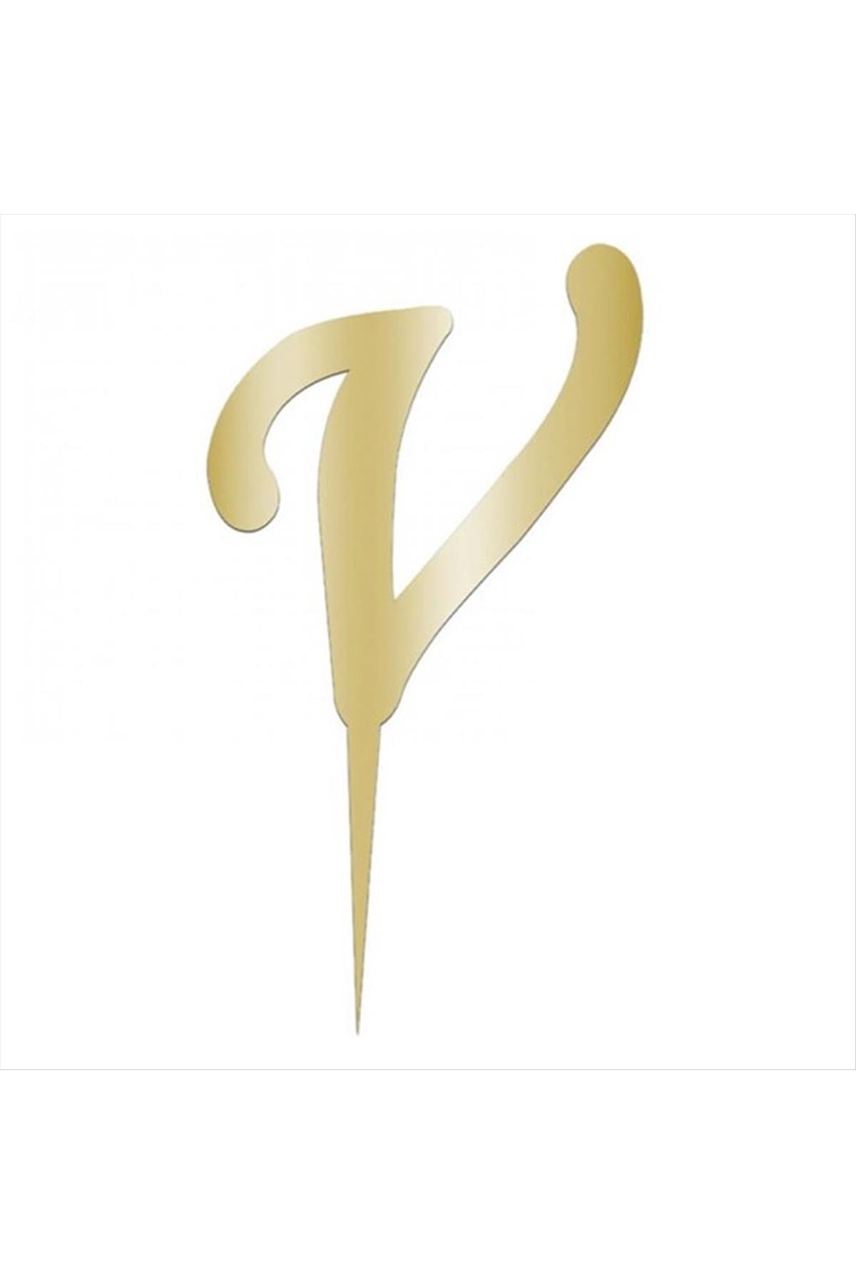 Sarı Renkli Harf Pasta ve Kek Pleksi