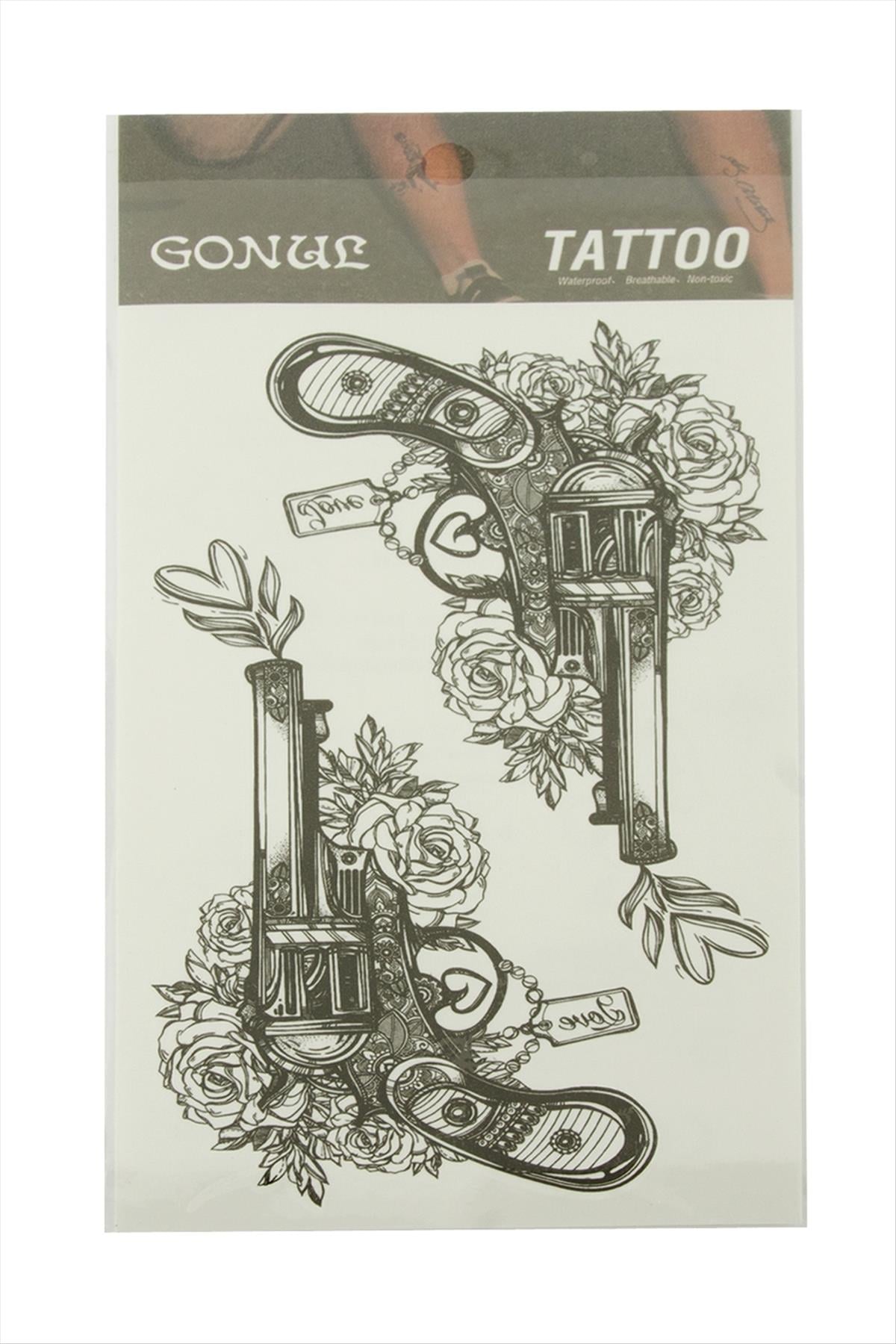 Silah Tattoo Dövme Sticker