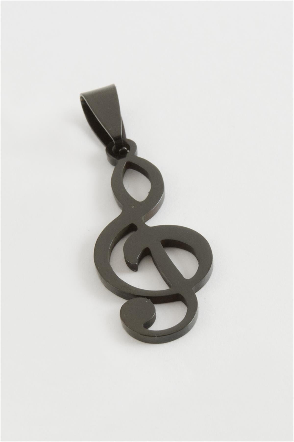 Sol Nota Çelik Kolye Ucu 3 cm