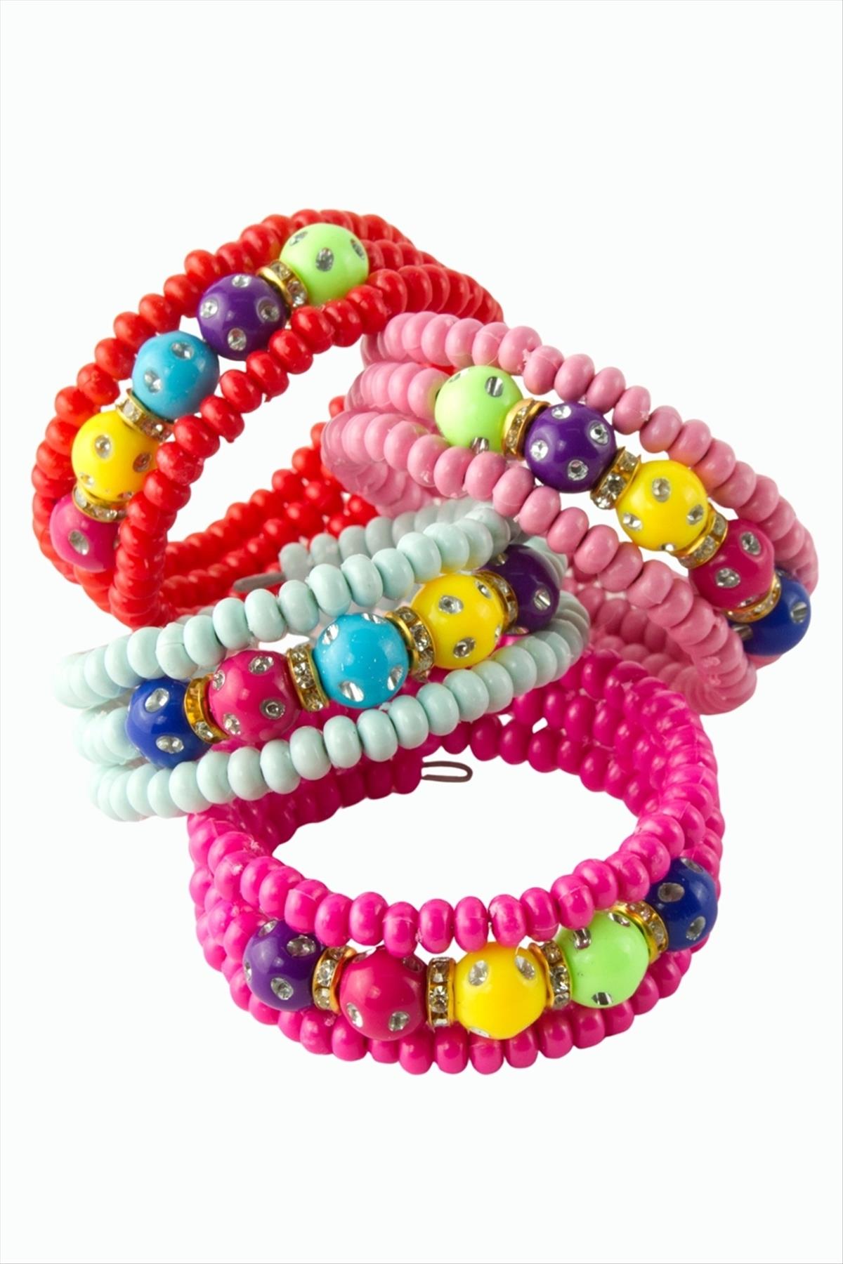 Taşlı Helezon Boncuk Çocuk Bileklik