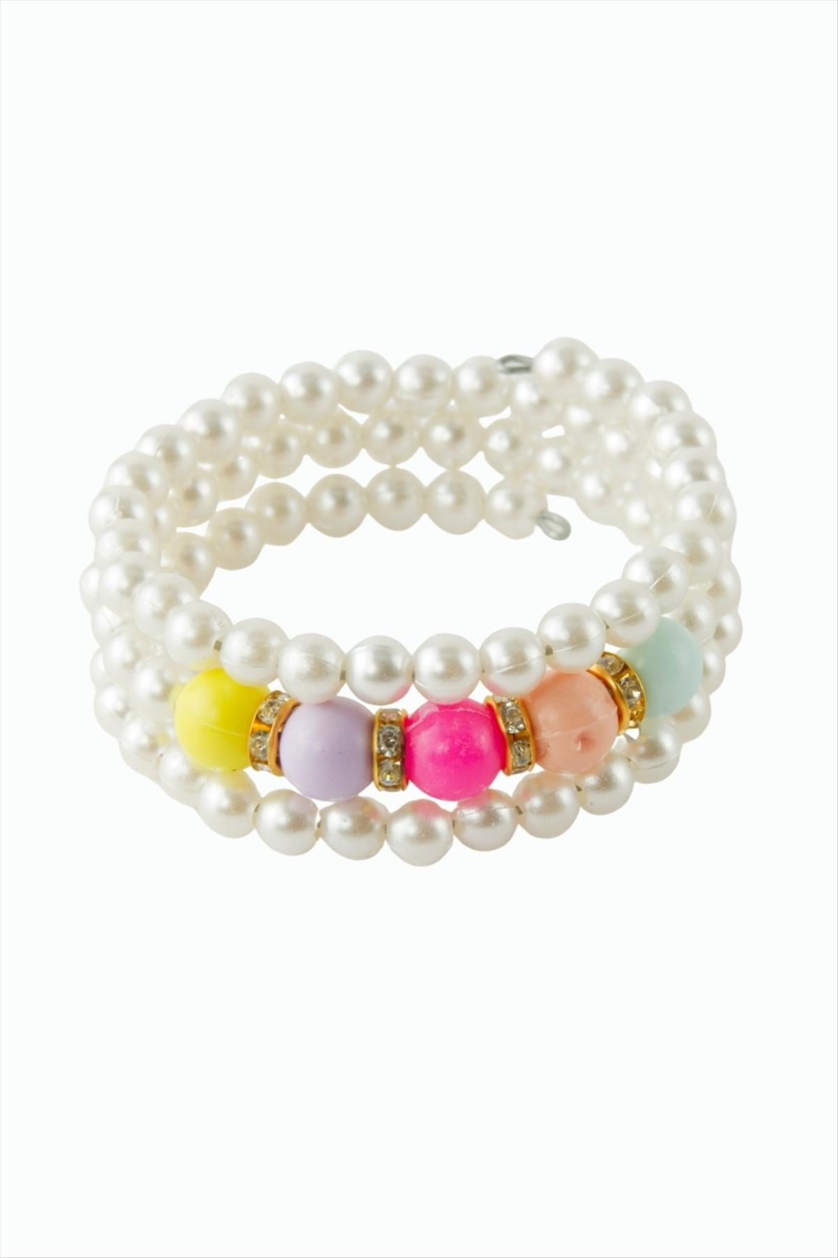 Taşlı Helezon İncili Çoçuk Bileklik