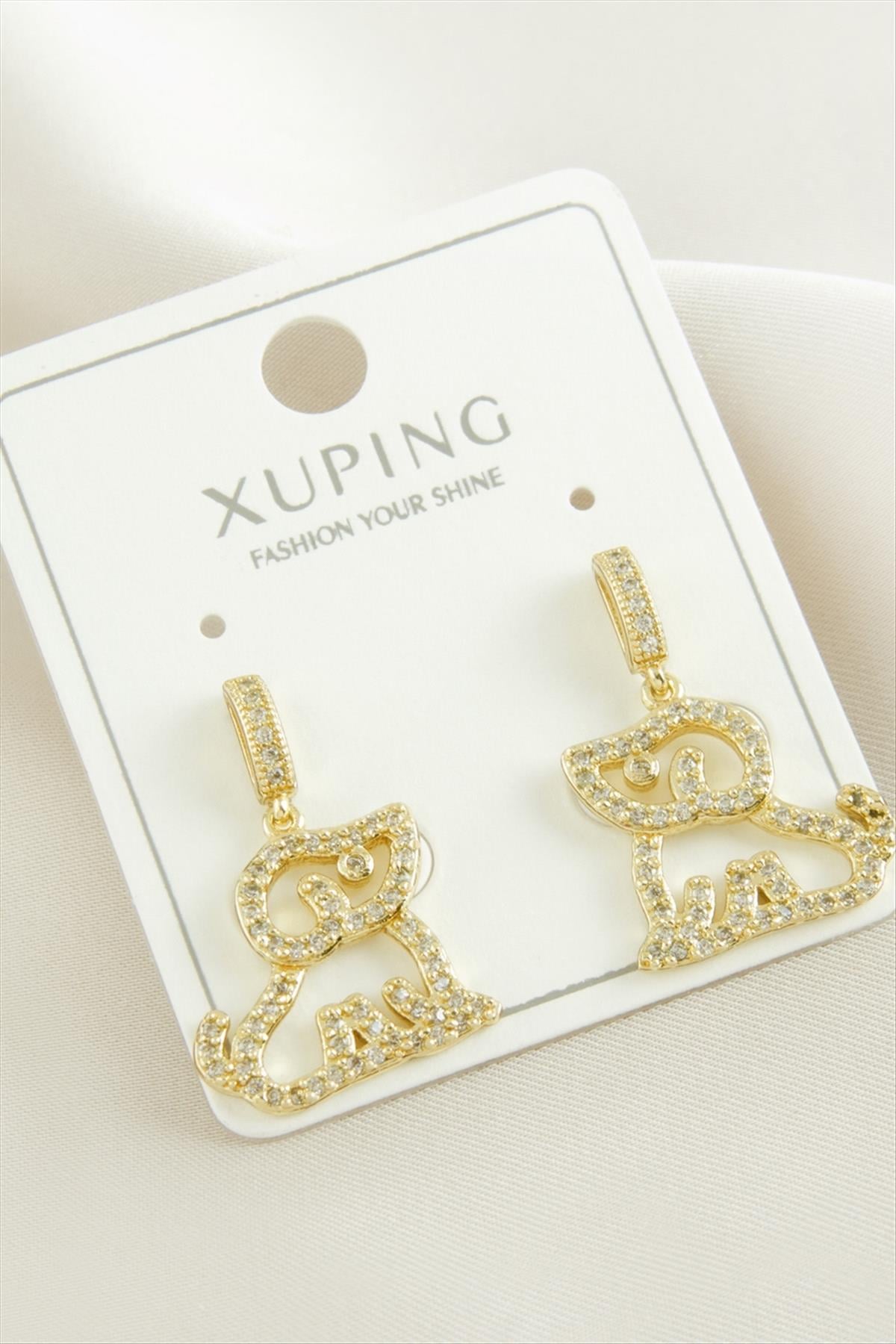 Xuping Zirkon Taşlı Lüks Çelik Küpe