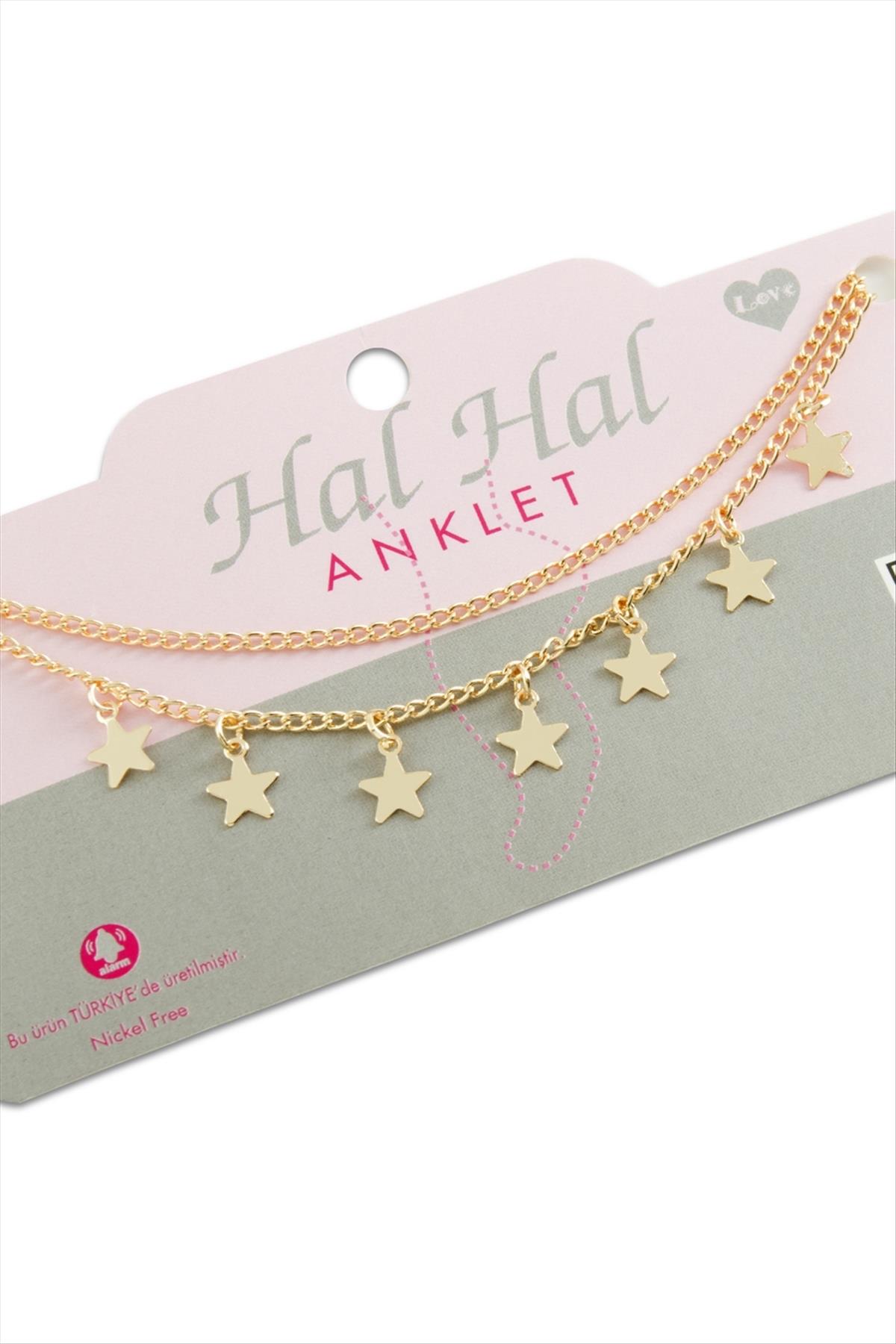 Yıldız Çift Zincirli Halhal