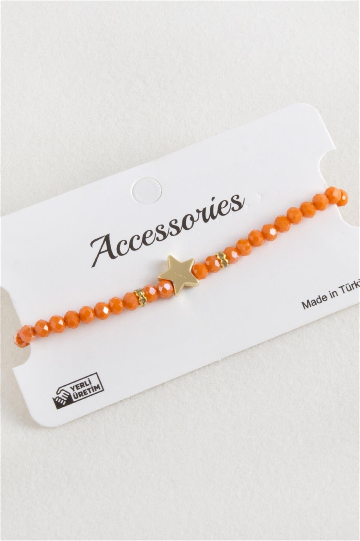 Yıldız Kristal Makrome İp Bileklik