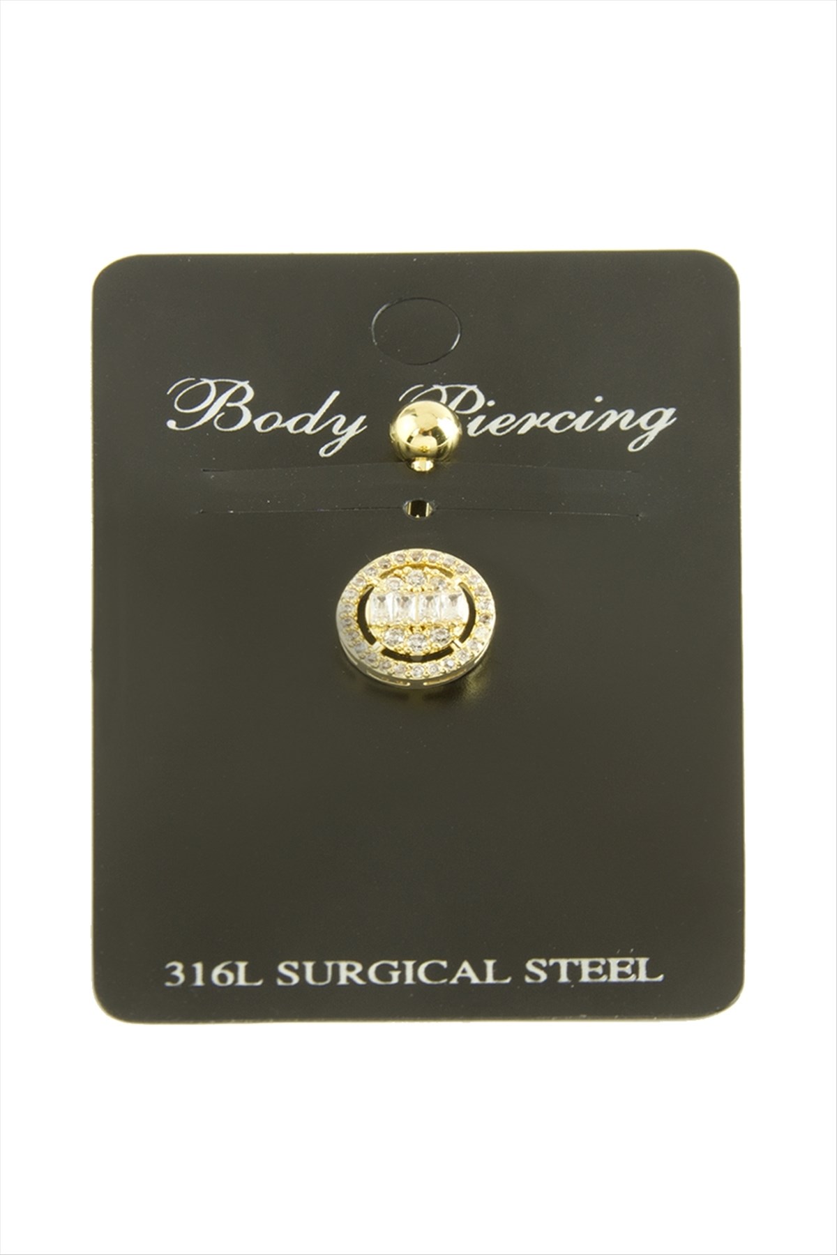 Yuvarlak Baget Taşlı Piercing 1 Adet