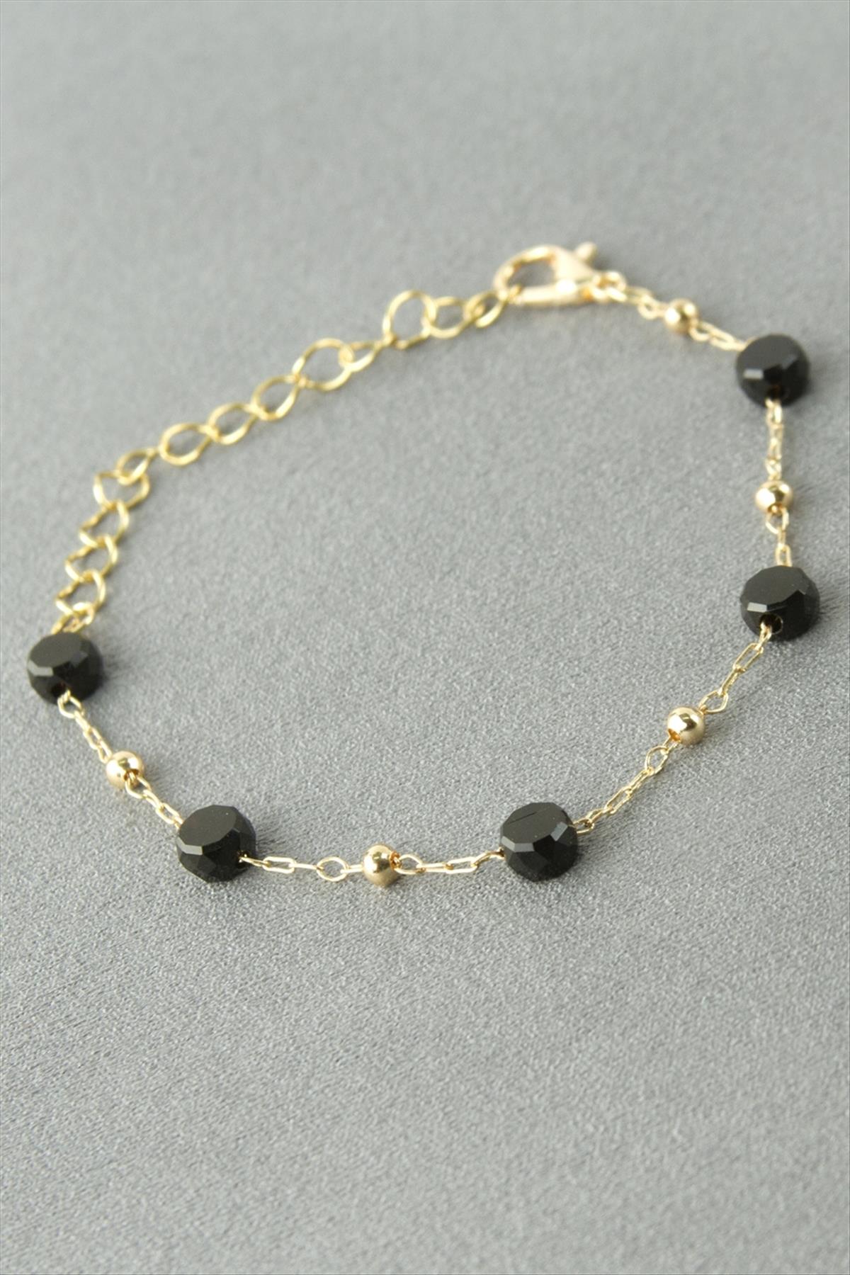 Yuvarlak Kristal Taşlı Bileklik