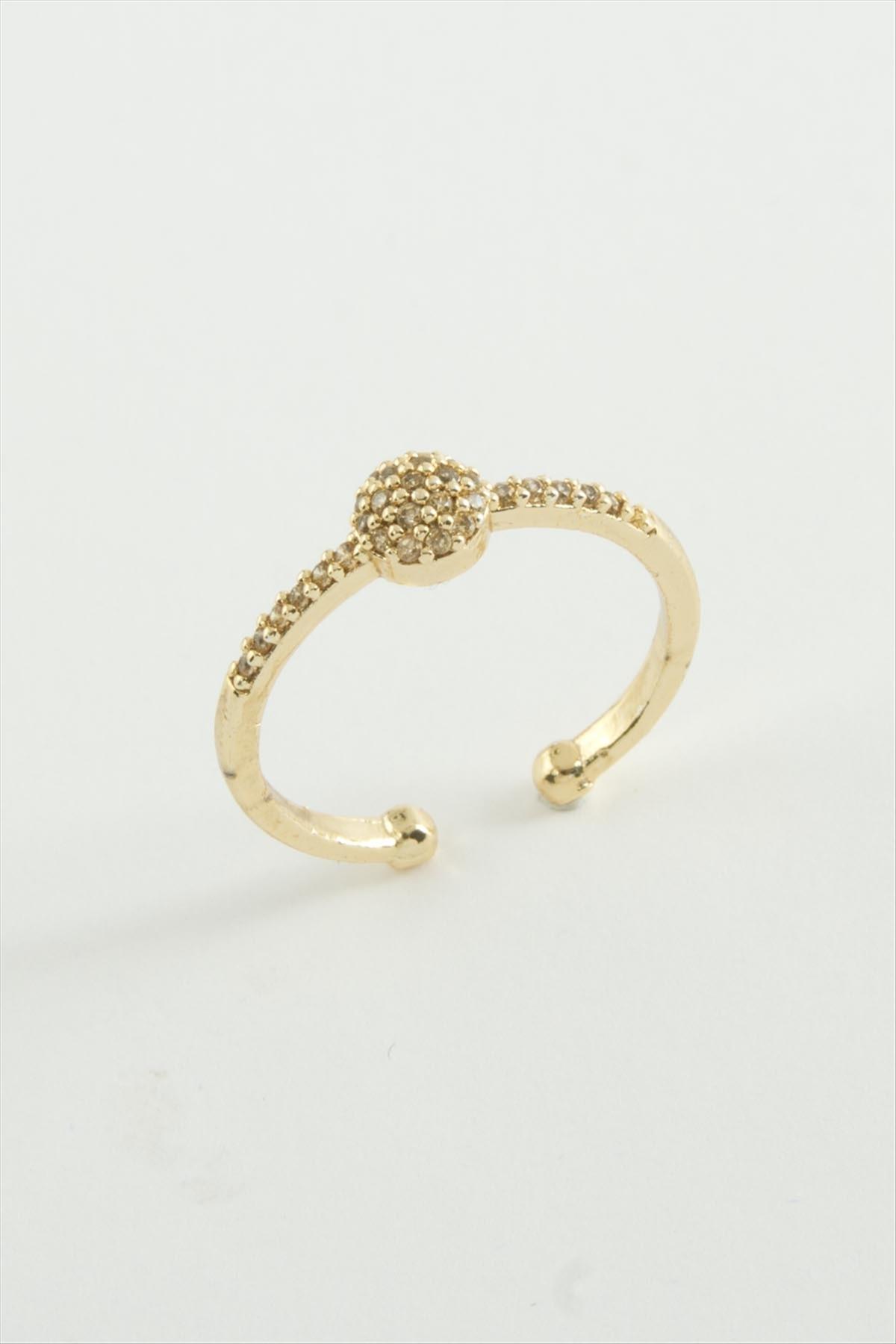 Yuvarlak Zirkon Taşlı Yüzük