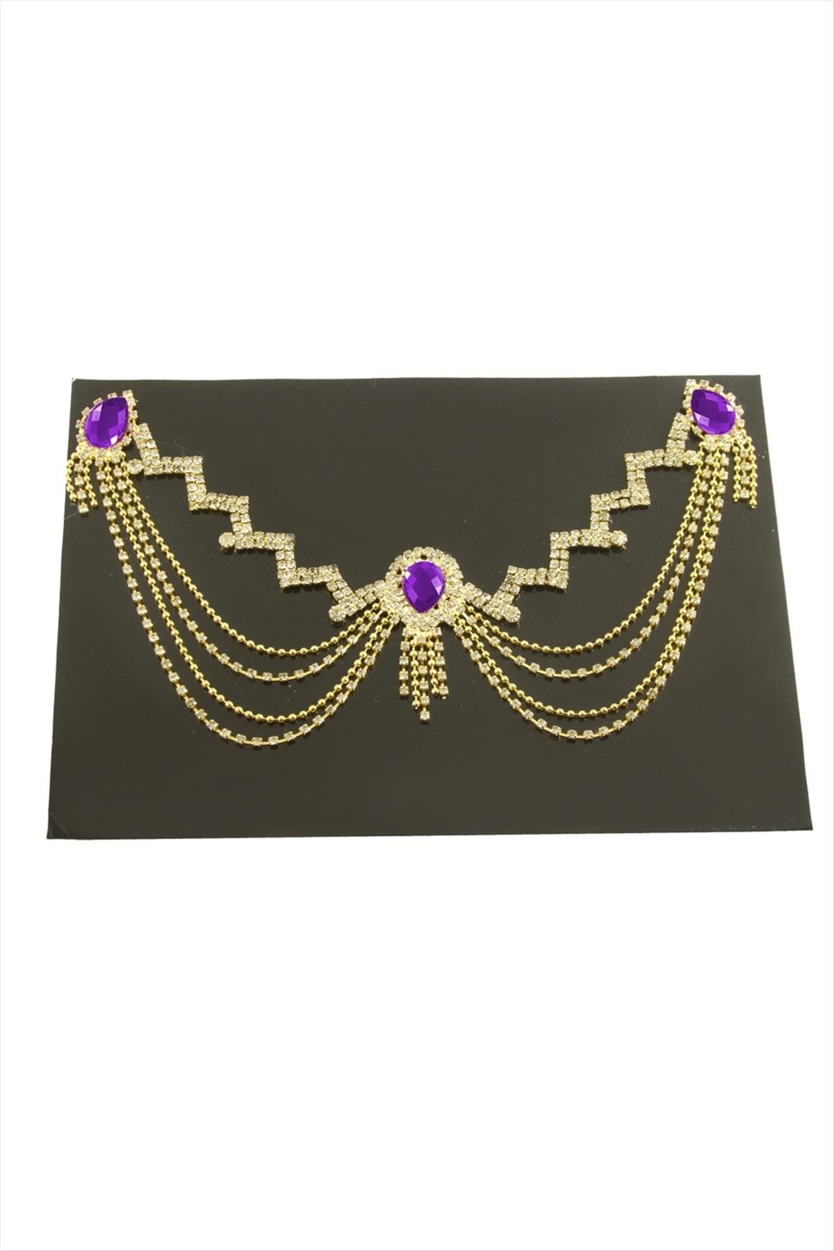 Zikzak Şerit Taşlı Alınlık