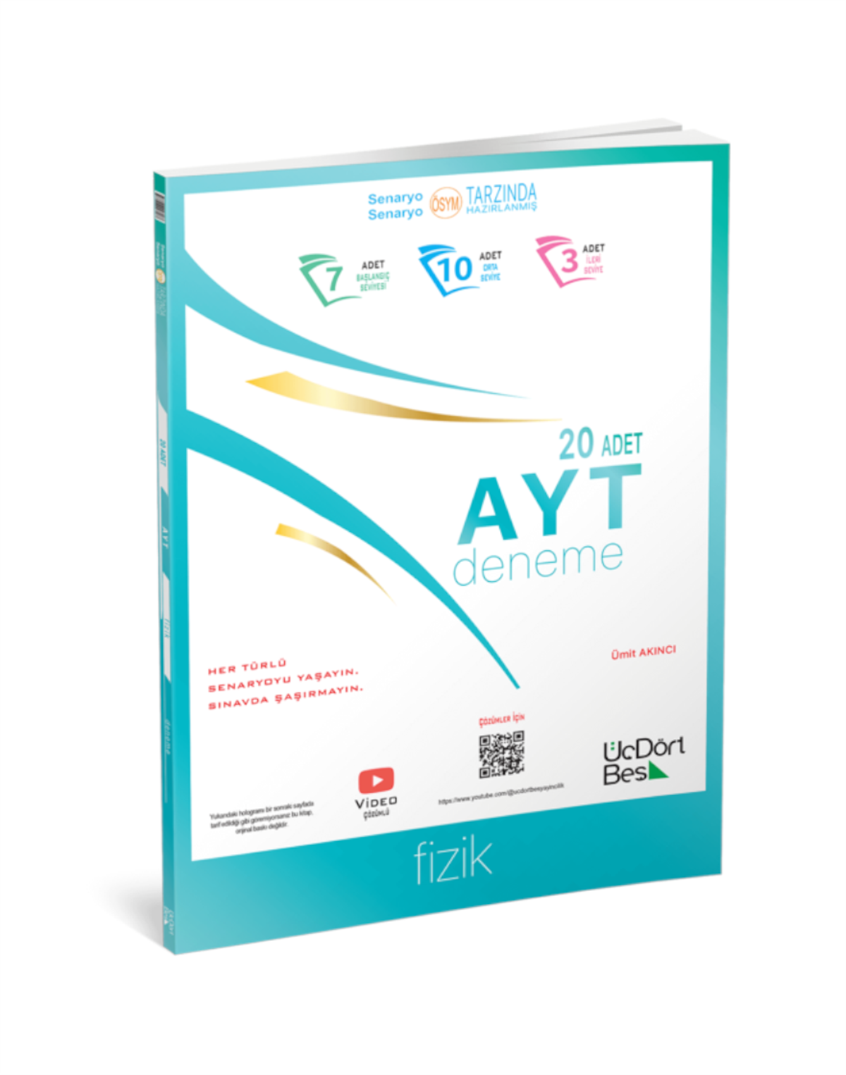 345 Yayınları AYT 20 li Fizik Deneme 
