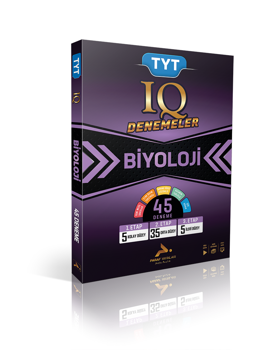 Paraf Tyt IQ Biyoloji Video ÇÖzümlü 45 Branş Deneme