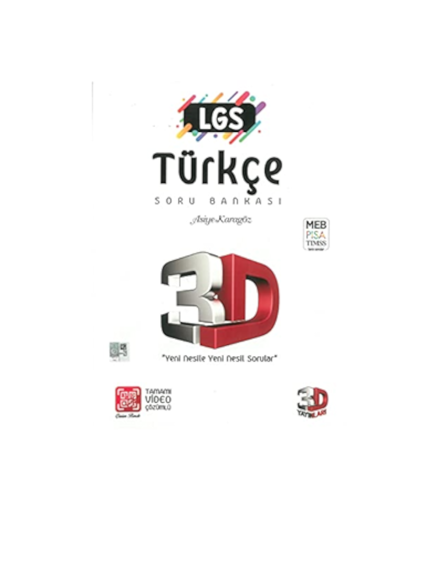 3D Yayınları Lgs Türkçe Soru Bankası