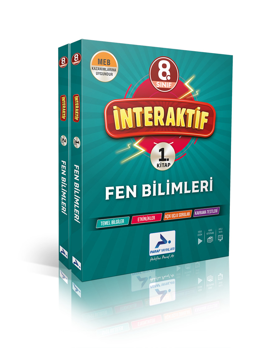 Paraf 8.Sınıf İnteraktif Fen Bilimleri Çalışma Kitabı