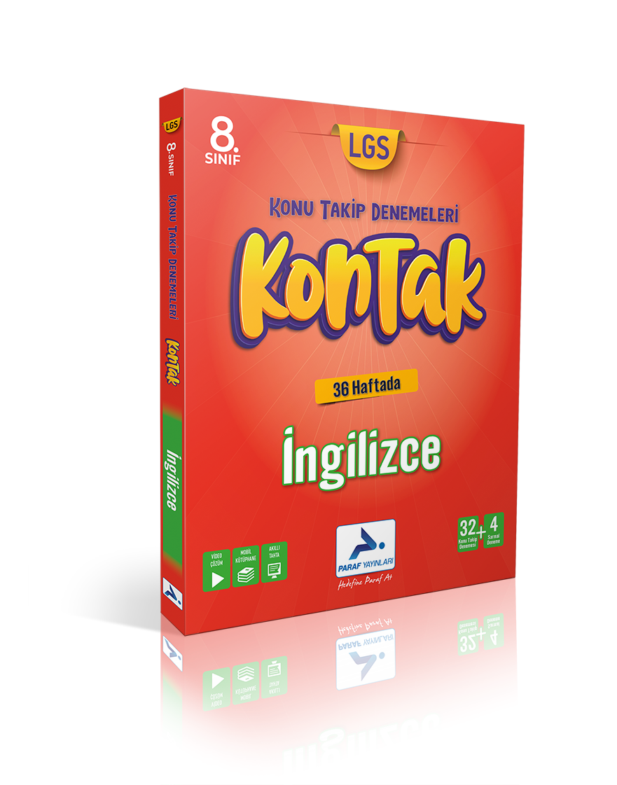 Paraf 8. Sınıf İngilizce 36 Lı Kontak Deneme (Konu Takip Denemeleri)