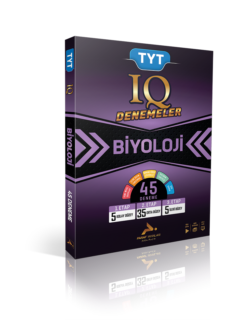 Paraf Tyt IQ Biyoloji Video ÇÖzümlü 45 Branş Deneme