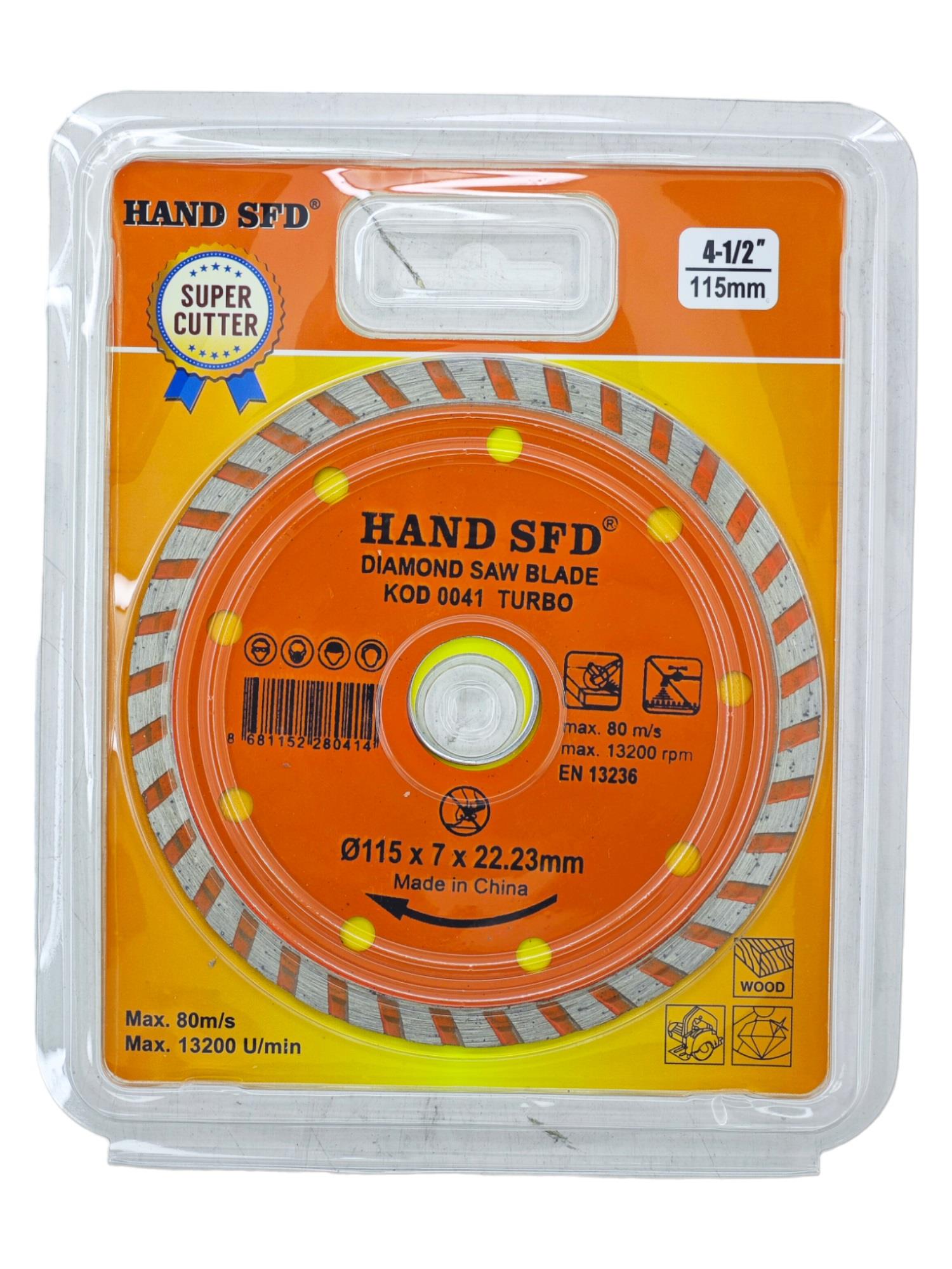 0041   HAND SFD DIAMOND TURBO KESİCİ 115mm