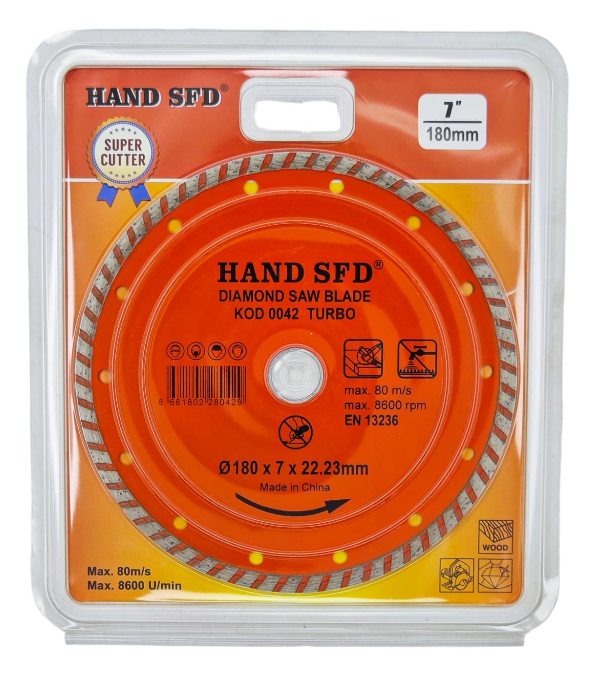 0042   HAND SFD DIAMOND TURBO KESİCİ 180mm