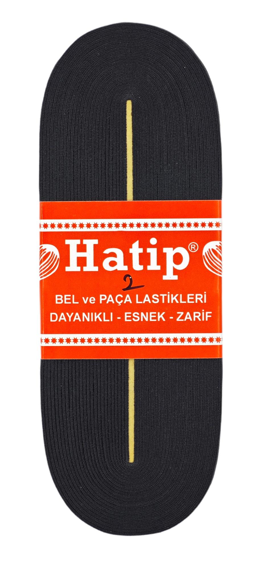 00487   HATİP PAÇA LASTİĞİ 2cm - Siyah